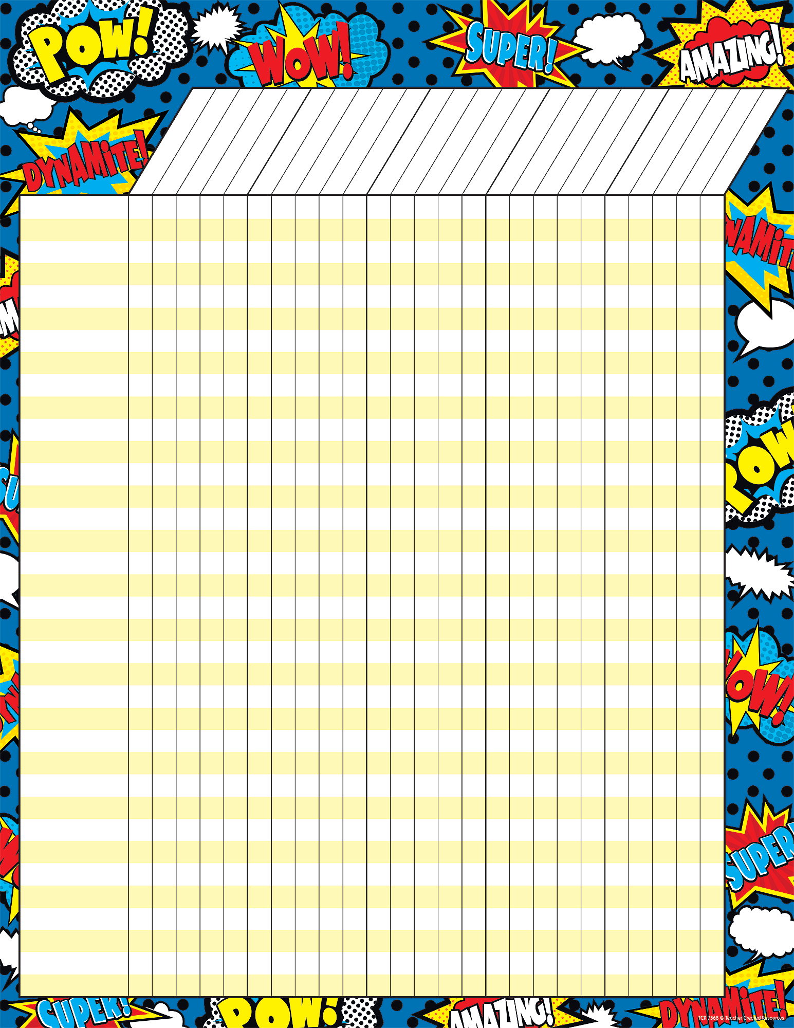 Superhero Incentive Chart