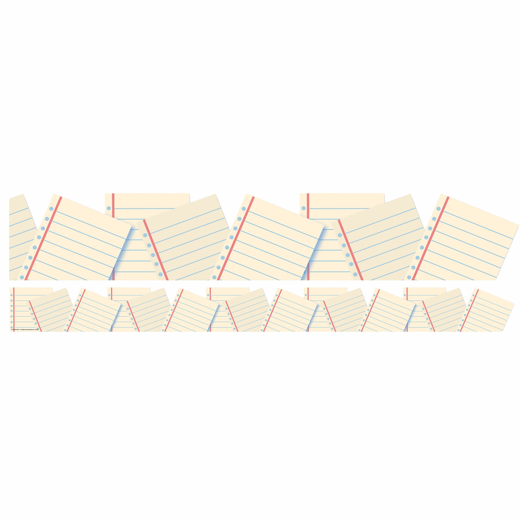 Notebook Paper Extra Wide Deco Trim, 37 Feet Per Pack, 3 Packs