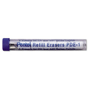 Refill Pentel Eraser for Fiesta (AL), .E-Sharp (AZ) and TechniClick (PD) Mechanical Pencils, 5 Piece per tube, PDE-1, Box of 12