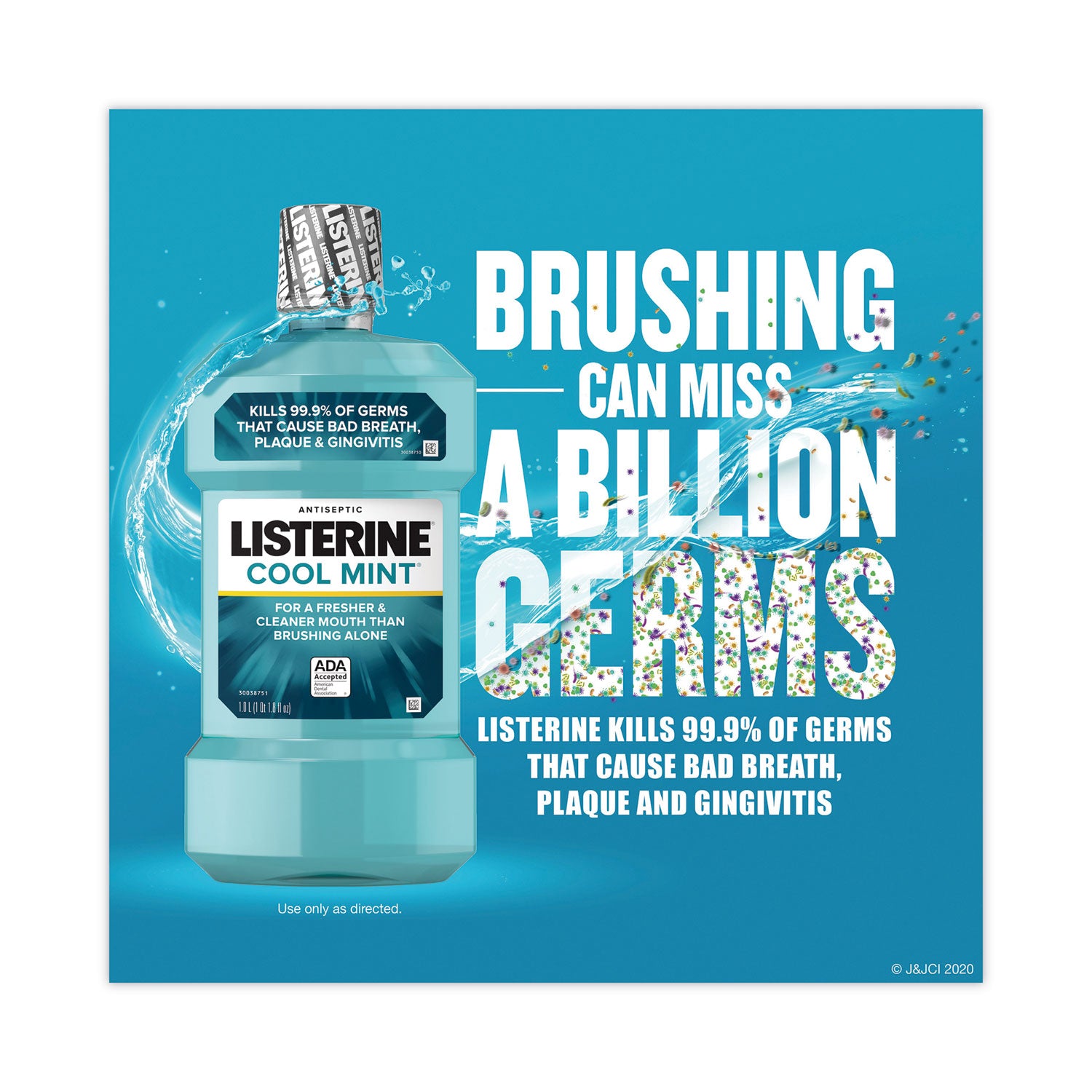 Listerine Cool Mint Mouthwash, 1 L Bottle