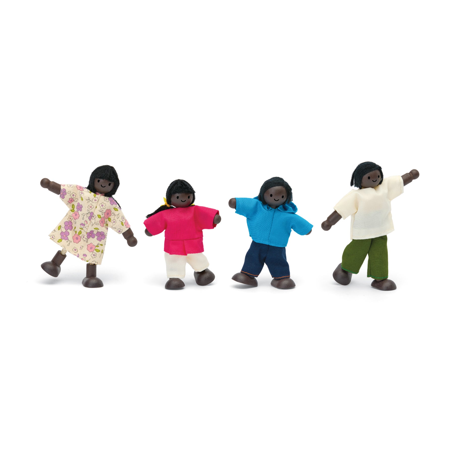 Wooden Doll Family - Dark Skin Tone