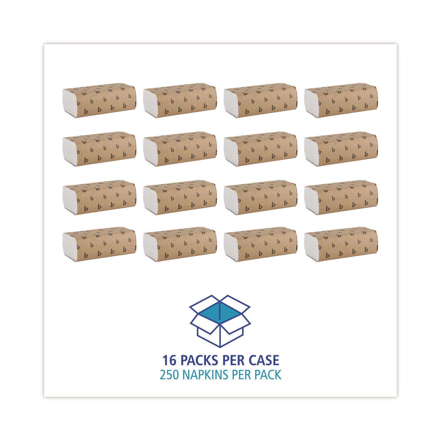 Multifold Paper Towels, 1-Ply, 9 x 9.45, White, 250 Towels/Pack, 16 Packs/Carton