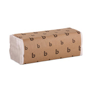 C-Fold Paper Towels, 1-Ply, 11.44 x 10, Bleached White, 198 Sheets/Pack, 12 Packs/Carton