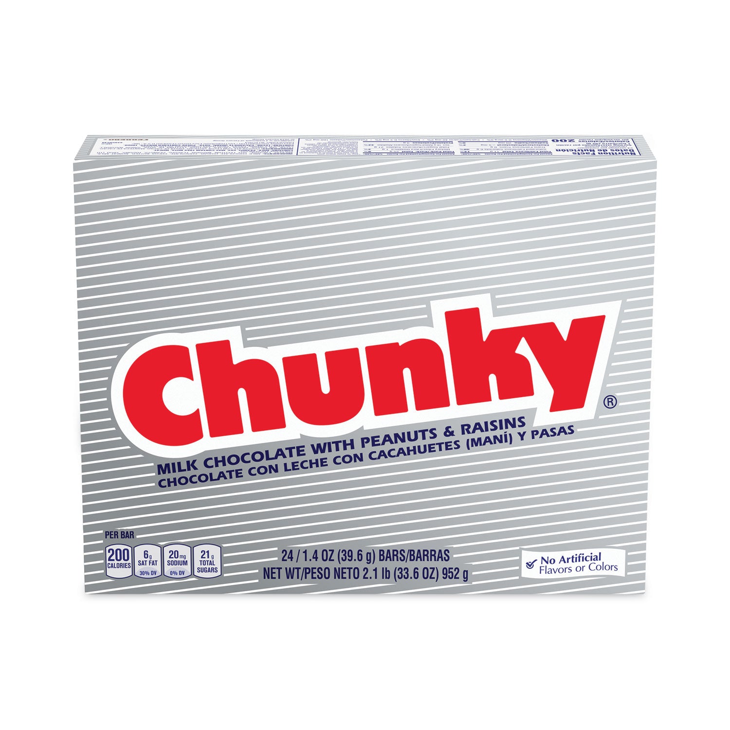 Milk Chocolate, Peanut, Raisin - Individually Wrapped - 1.40 oz - 24 /Pack - 1 / Carton