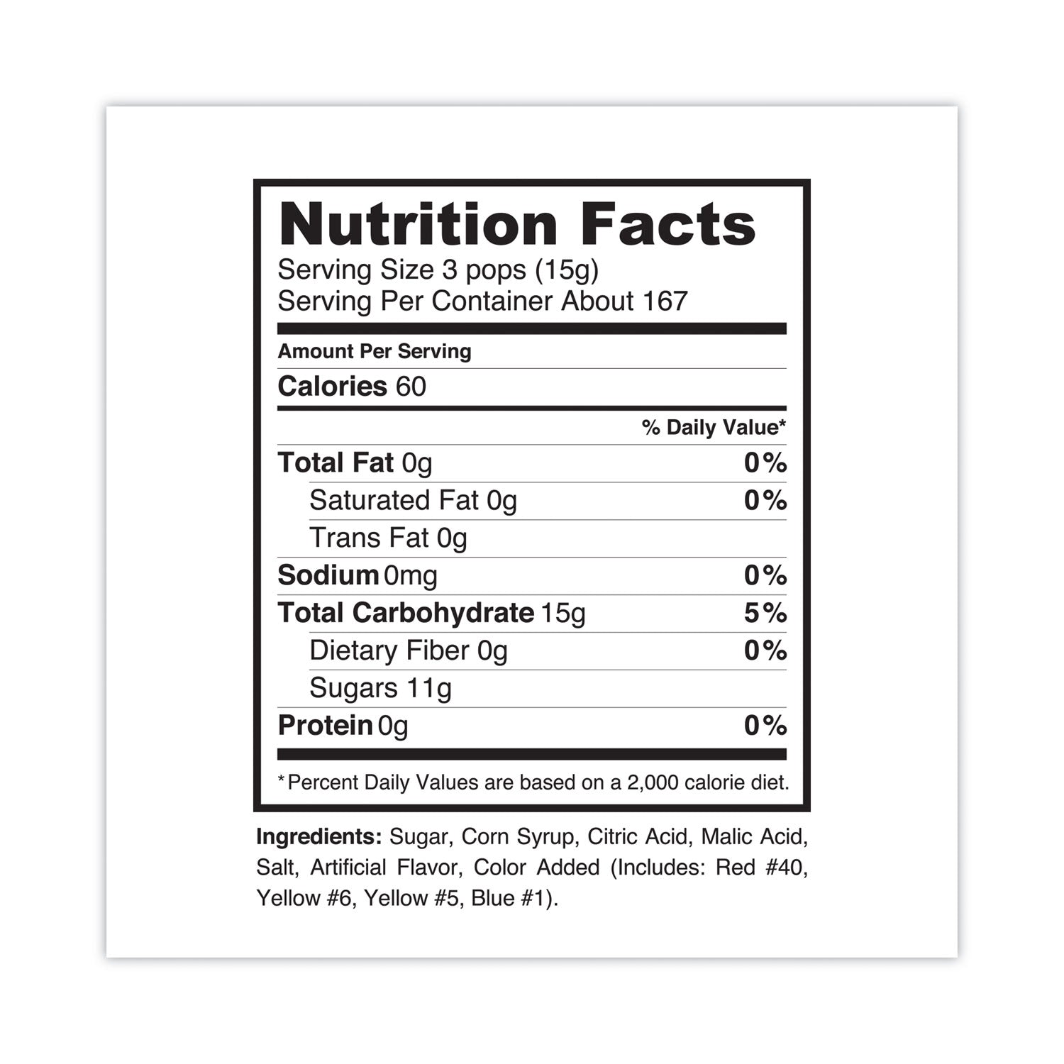 Fruity, Watermelon, Strawberry, Cherry, Grape, Blue Raspberry, Root Beer, Sour Apple, Cream Soda, Butterscotch, Cotton Candy, ... - Individually Wrapped - 500 Pieces - 1 Carton