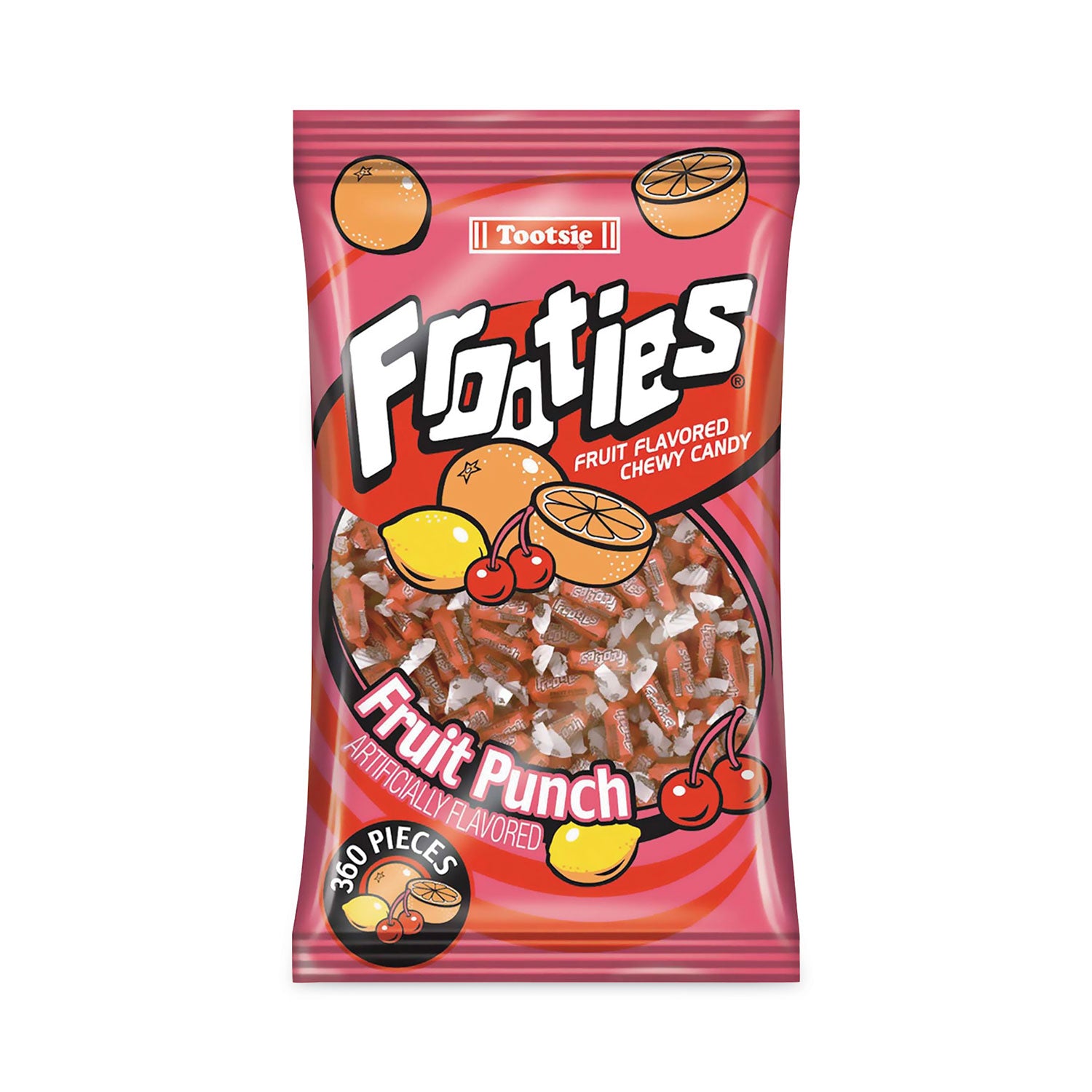 Green Rabbit Frooties Chewy Fruit Candies - Fruit Punch - Individually Wrapped - 360 Pieces/Bag - 1 / Carton