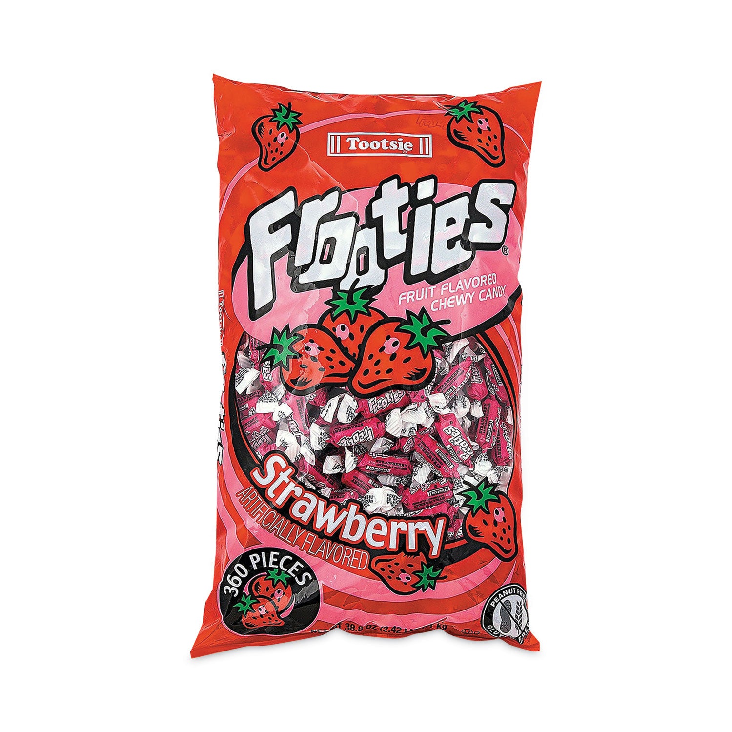 Frooties, Strawberry, 38.8 oz Bag, 360 Pieces/Bag