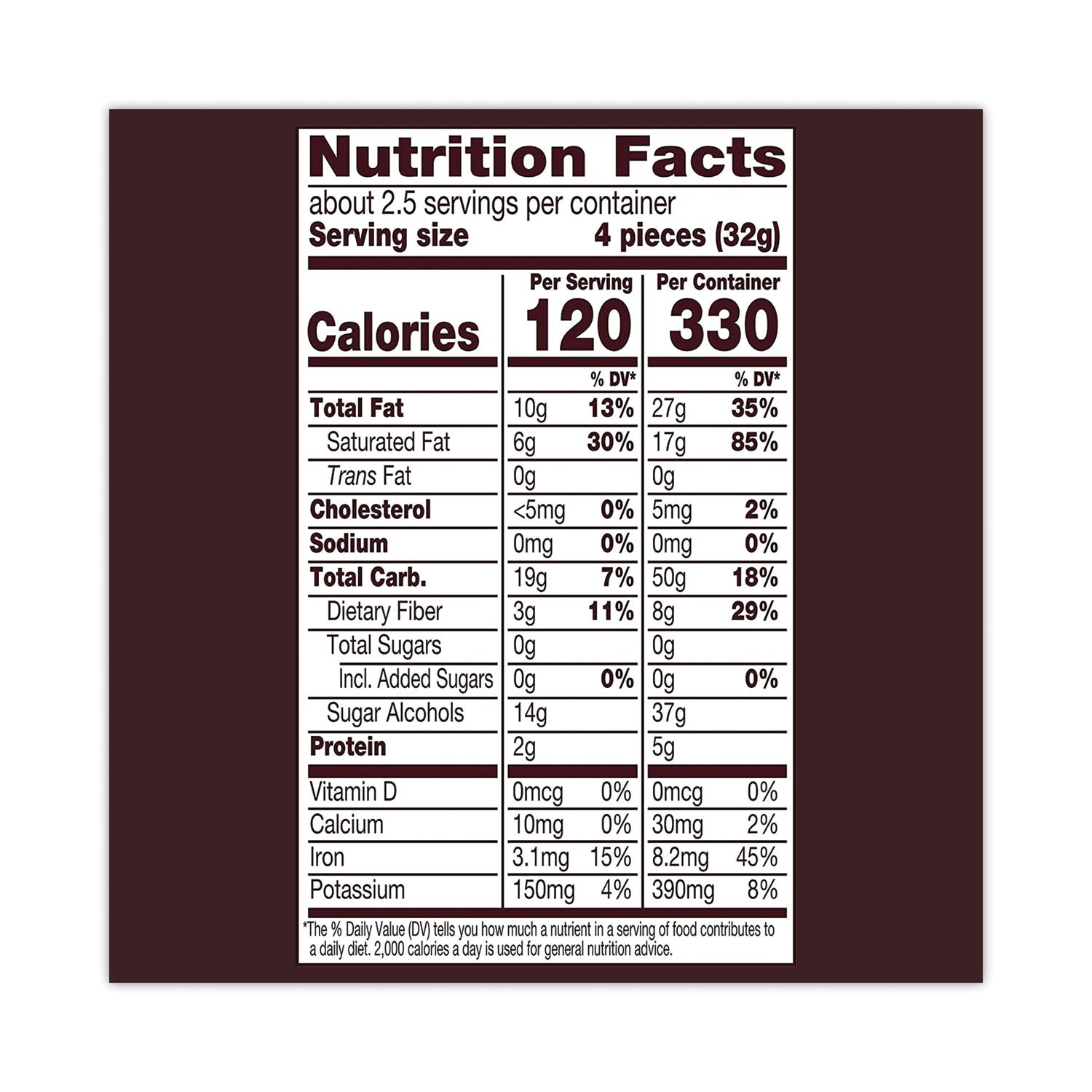 Dark Chocolate - Aspartame Free, Individually Wrapped, Nut-free - 3 oz - 12 /Box - 1 / Carton