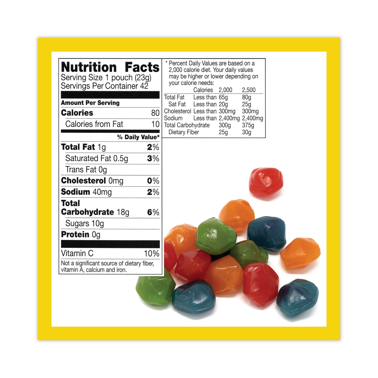 Individually Wrapped, Gluten-free - Assorted - 0.80 oz - 42/Bag - 1 Carton