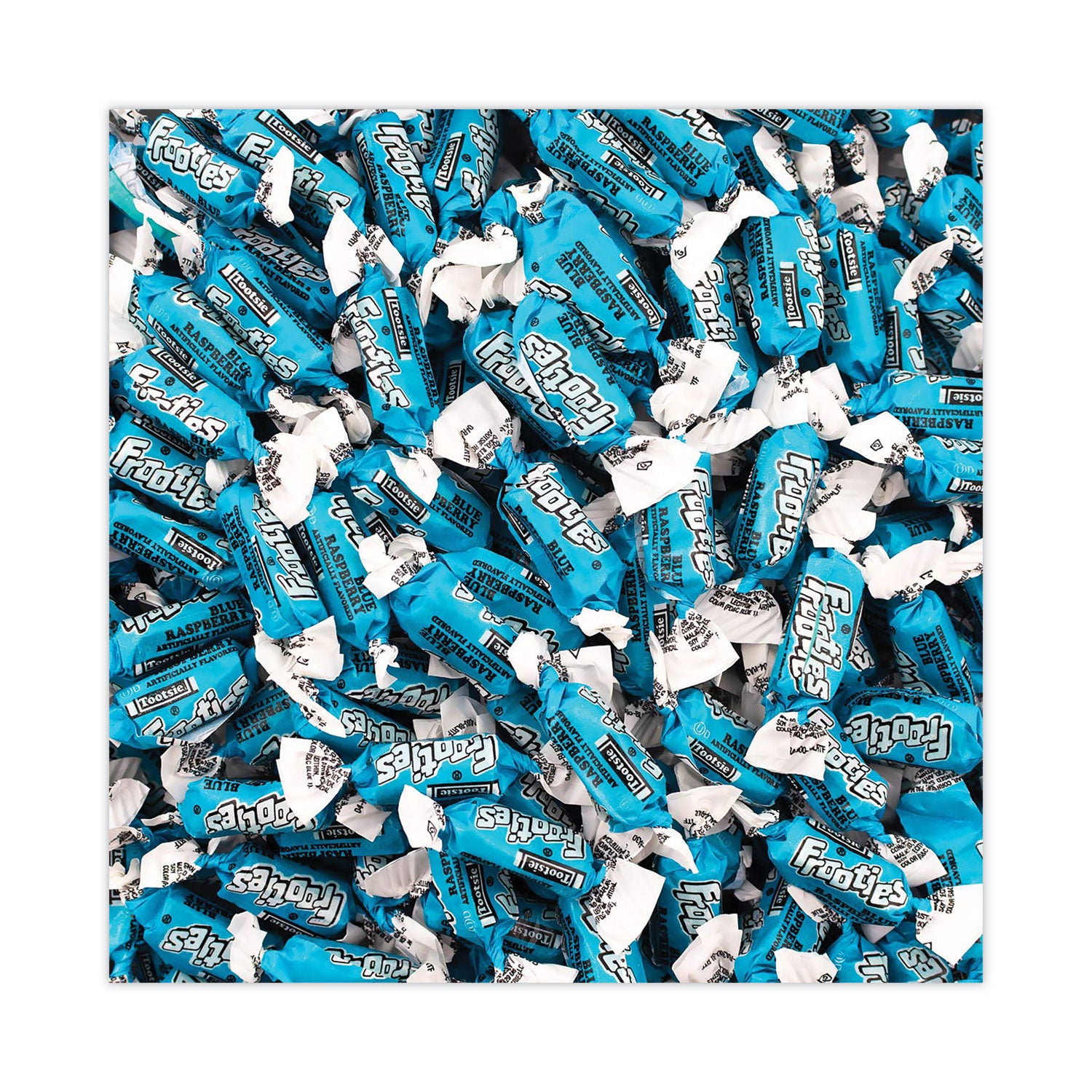 Green Rabbit Frooties Chewy Fruit Candies - Blue Raspberry - Individually Wrapped - 360 Pieces/Bag - 1 / Carton