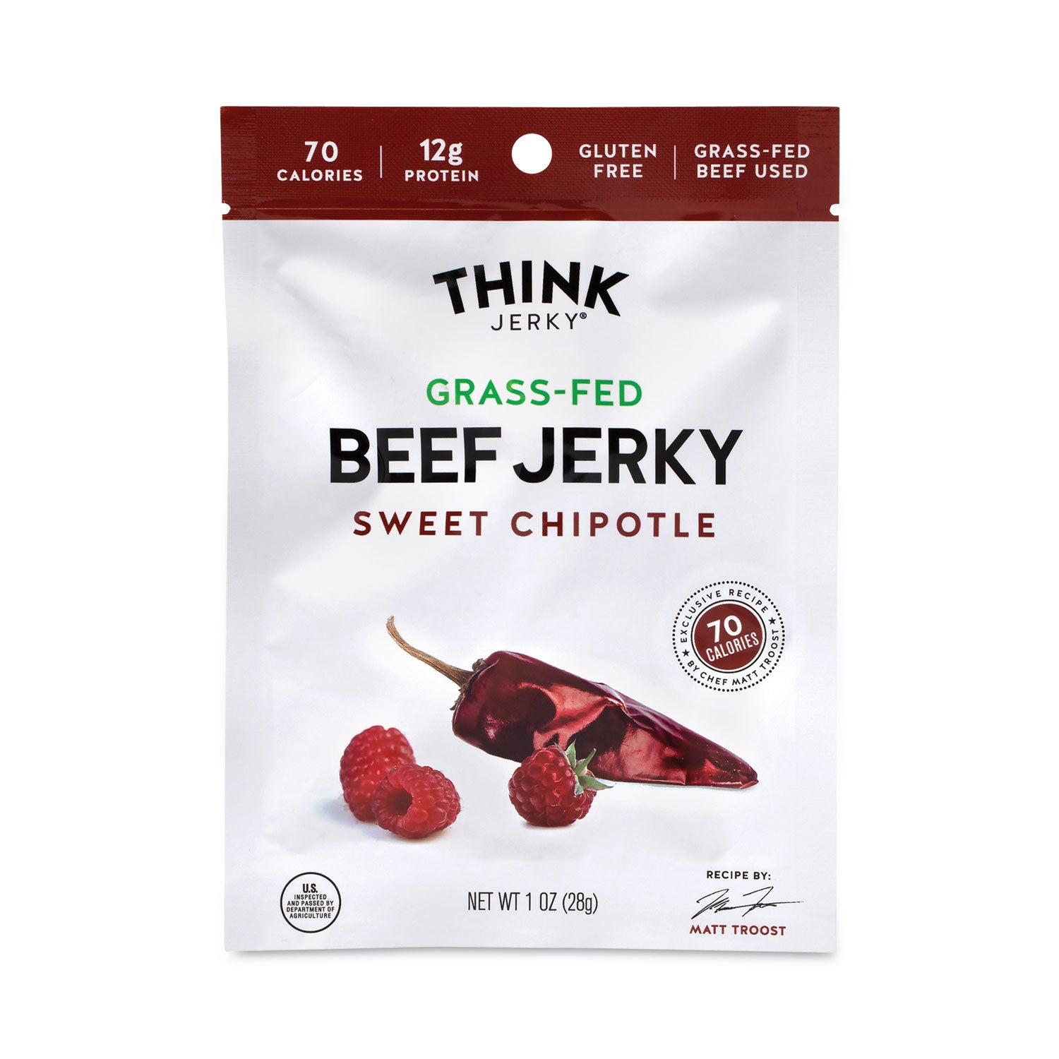Sweet Chipotle, Beef - 1 oz - 12/Bag - 1 Carton