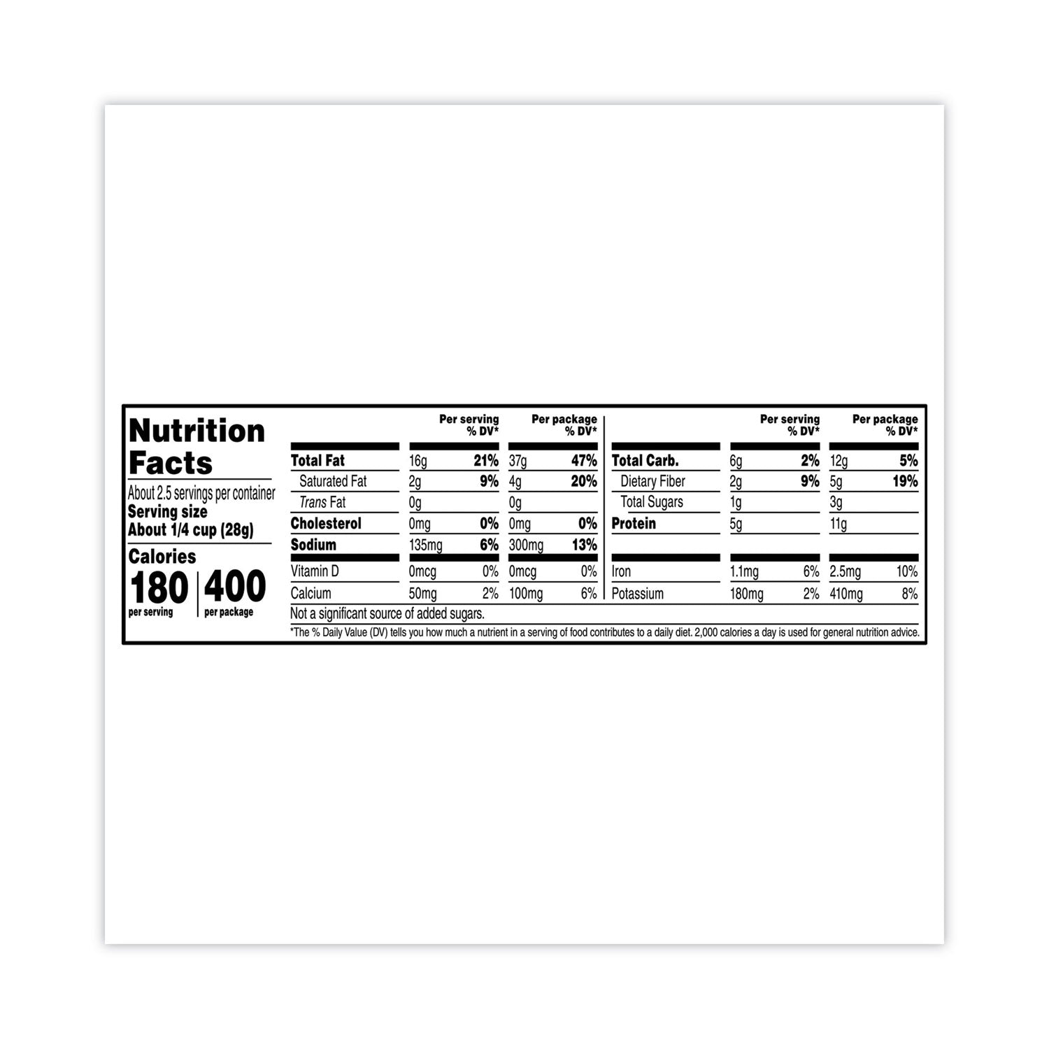 Deluxe Mixed Nuts, 2.25 oz Pouch, 8/Carton