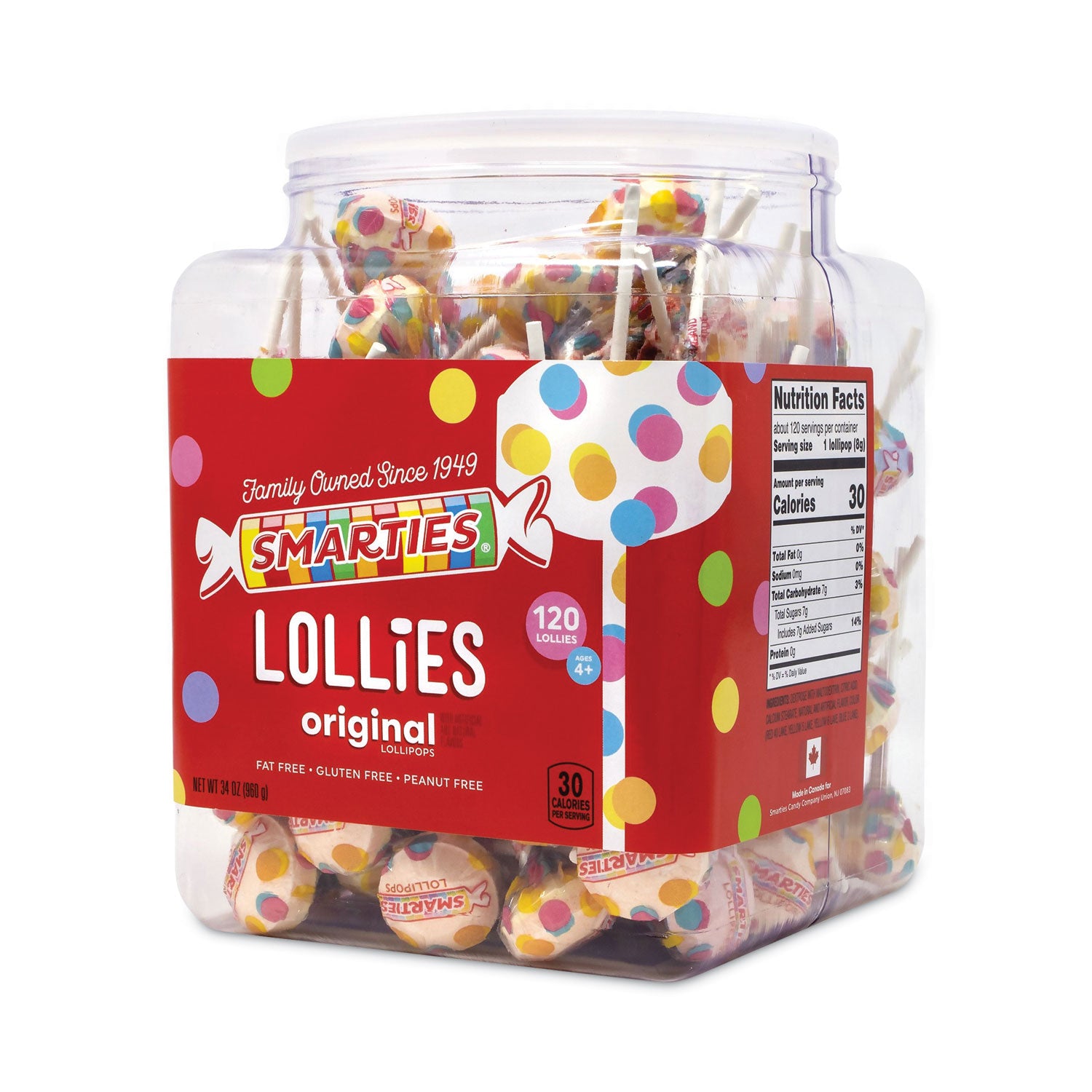 Individually Wrapped - 2.12 lb - 120 /Bag - 1 / Carton