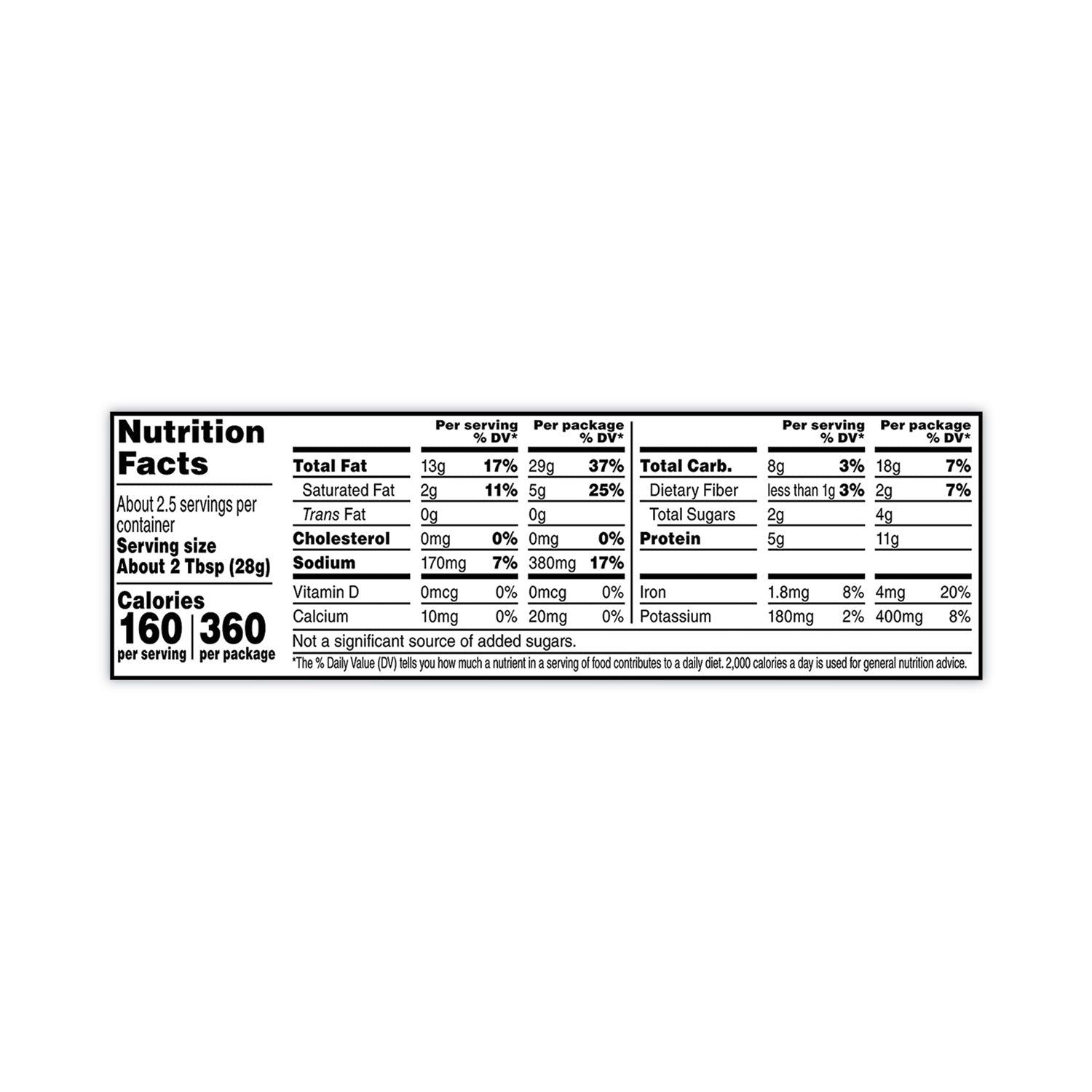Sea Salted Whole Cashews, 2.25 oz Pouch, 8/Carton