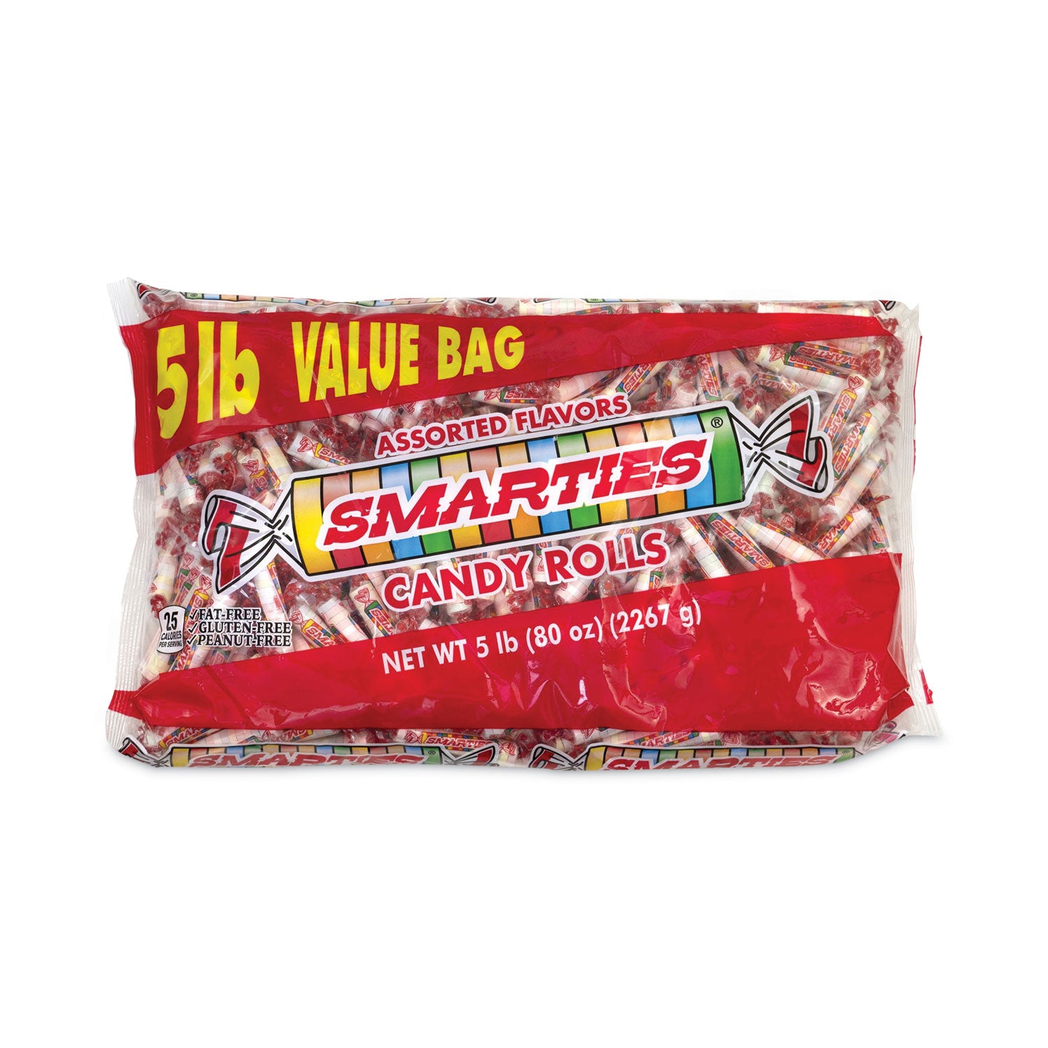 Sweet and Tart, Fruity, Pineapple, Cherry, Strawberry, Grape, Orange - Individually Wrapped - 5 lb - 1 Carton
