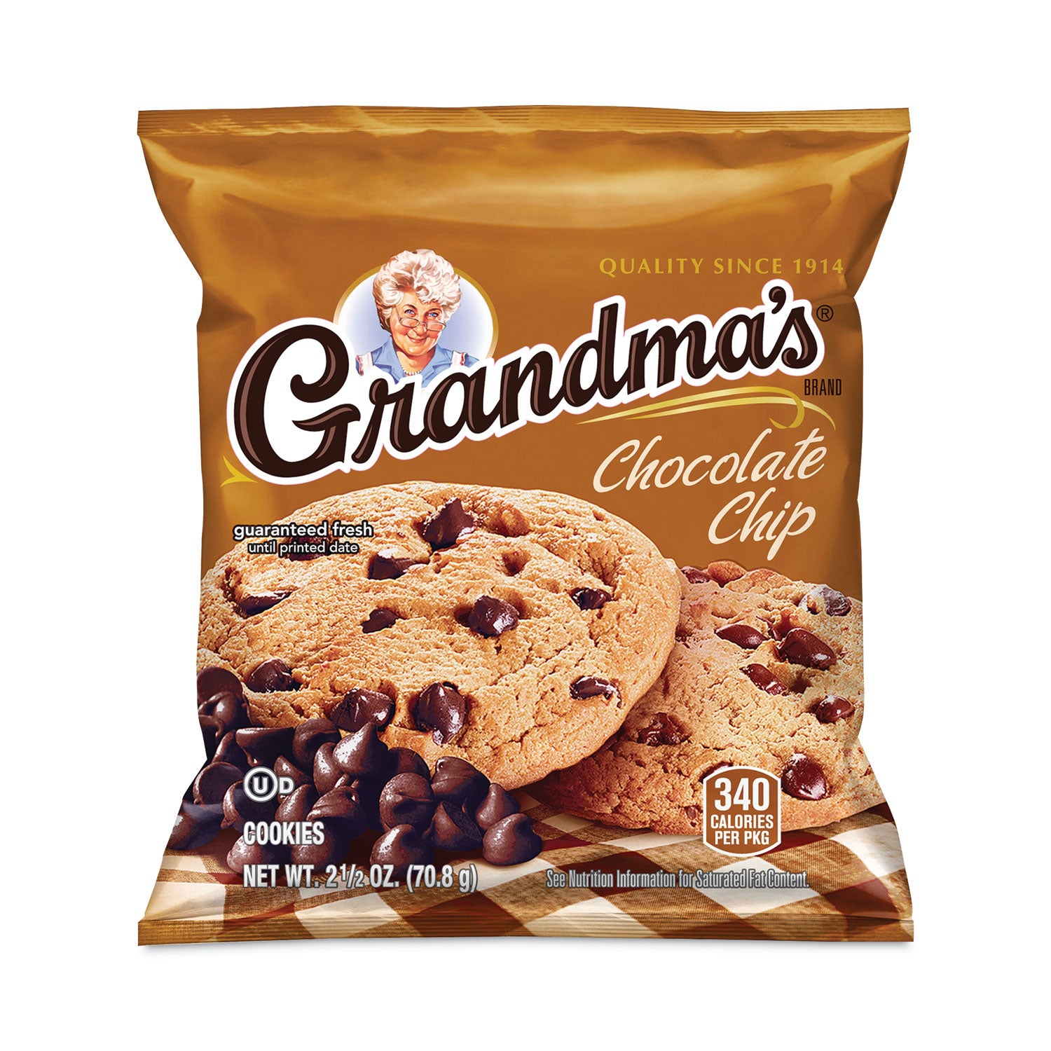 Chocolate Chip - 2.50 oz - 60/Pack - 1 Carton