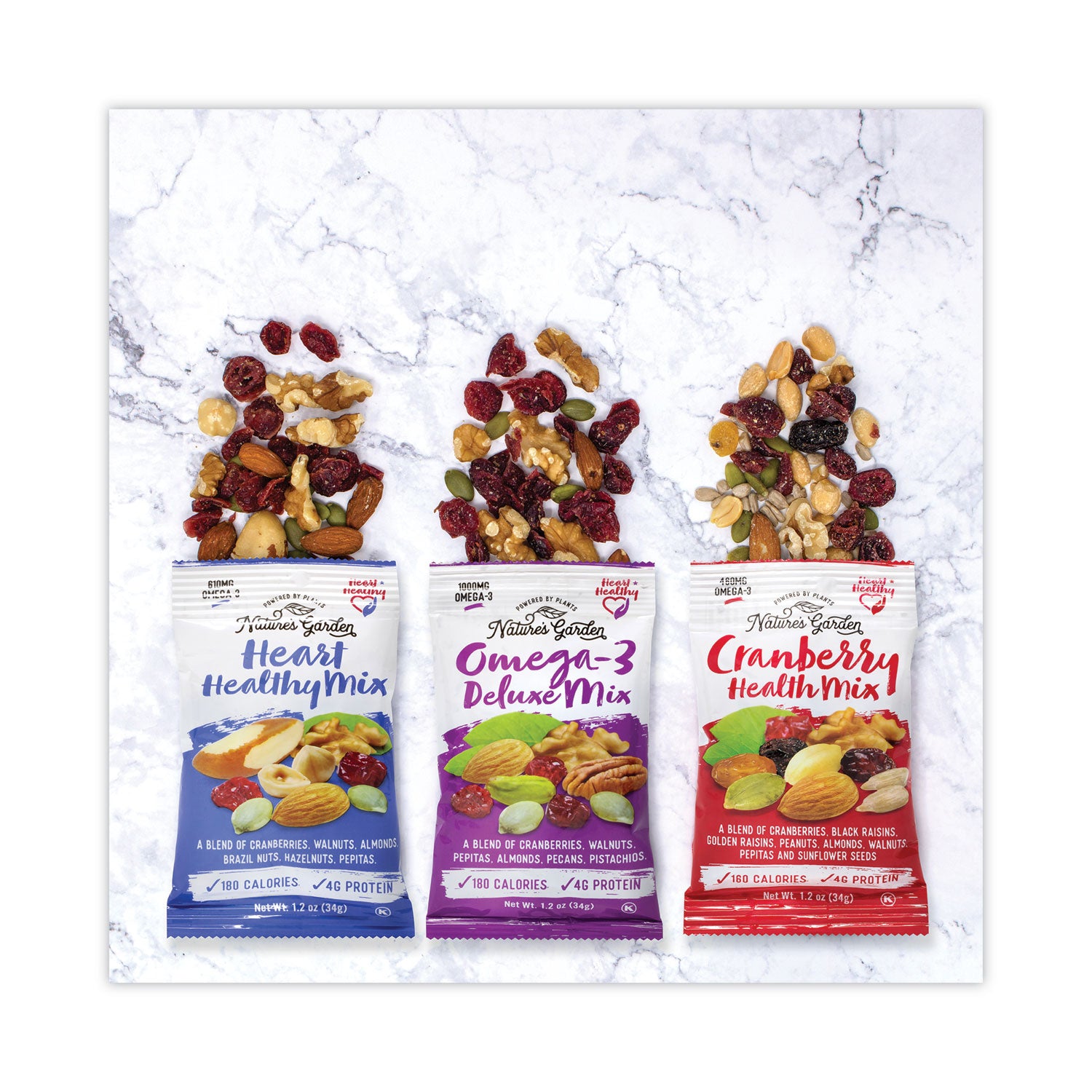Green Rabbit Healthy Trail Mix Snack Packs, 1.20 oz Pouch, 50/Carton
