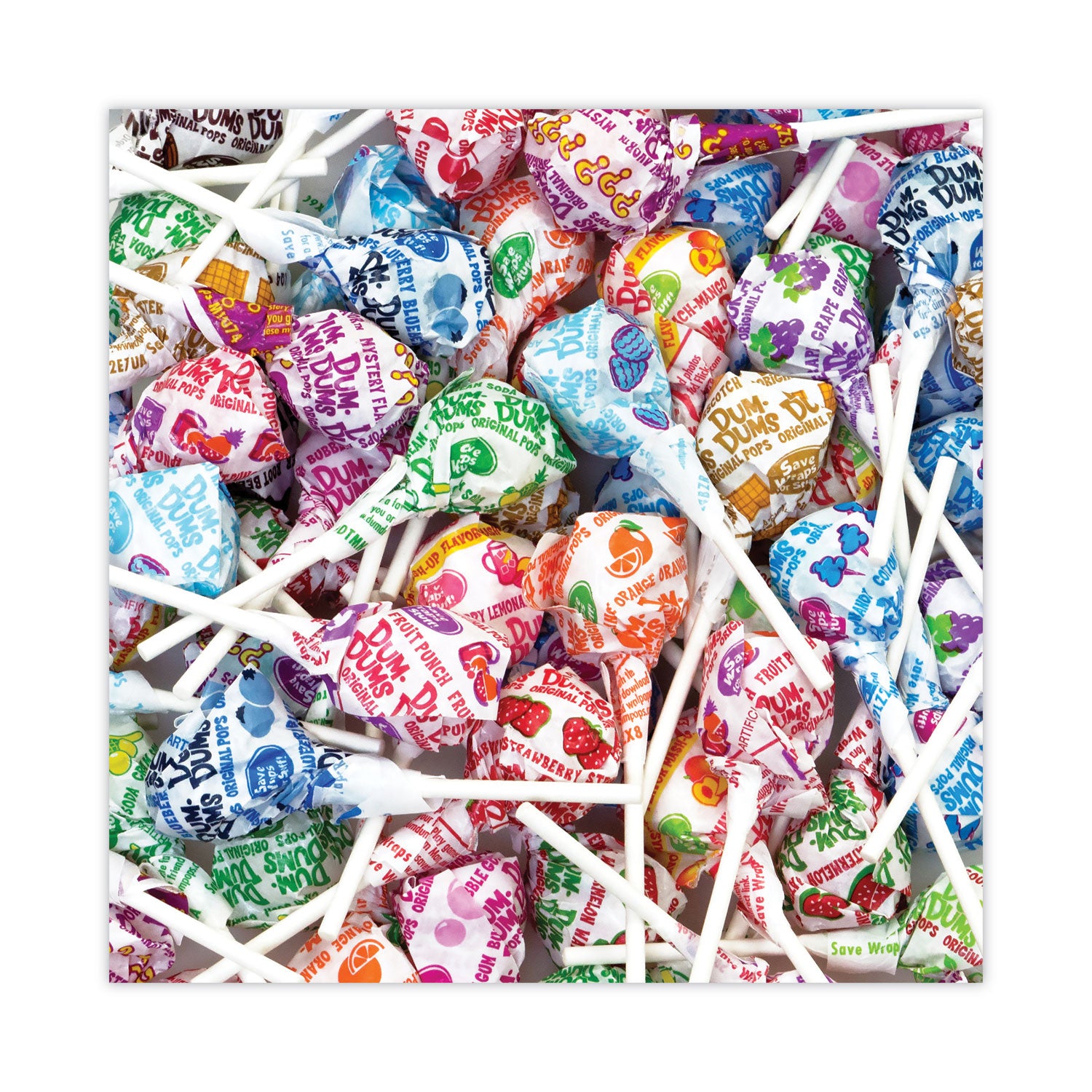 Fruity, Watermelon, Strawberry, Cherry, Grape, Blue Raspberry, Root Beer, Sour Apple, Cream Soda, Butterscotch, Cotton Candy, ... - Individually Wrapped - 500 Pieces - 1 Carton