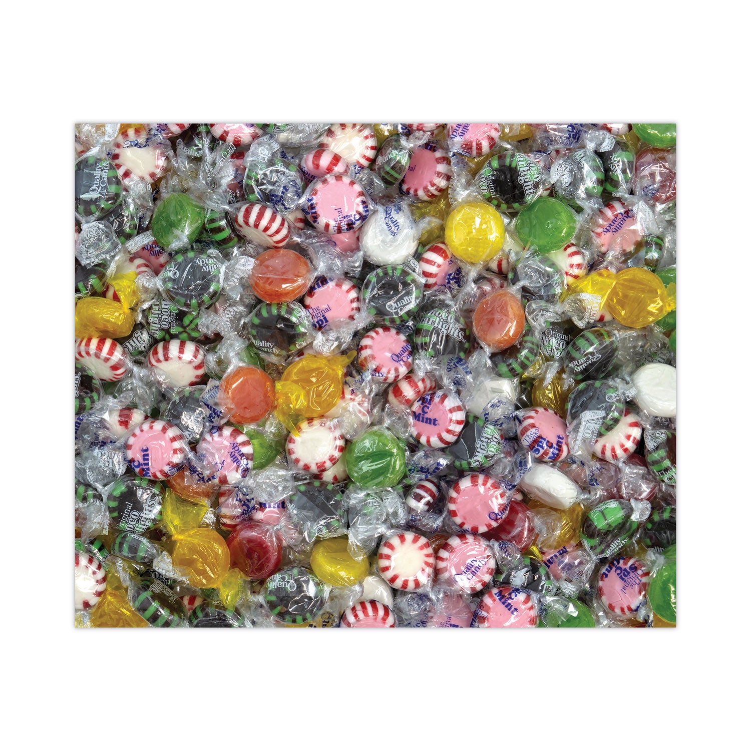 Mint, Starlight Peppermint, Chocolate, Pineapple, Butterscotch, Watermelon, Mango, Coconut - Individually Wrapped - 5 lb - 1 Carton