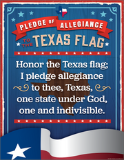 Pledge of Allegiance to the Texas Flag Chart