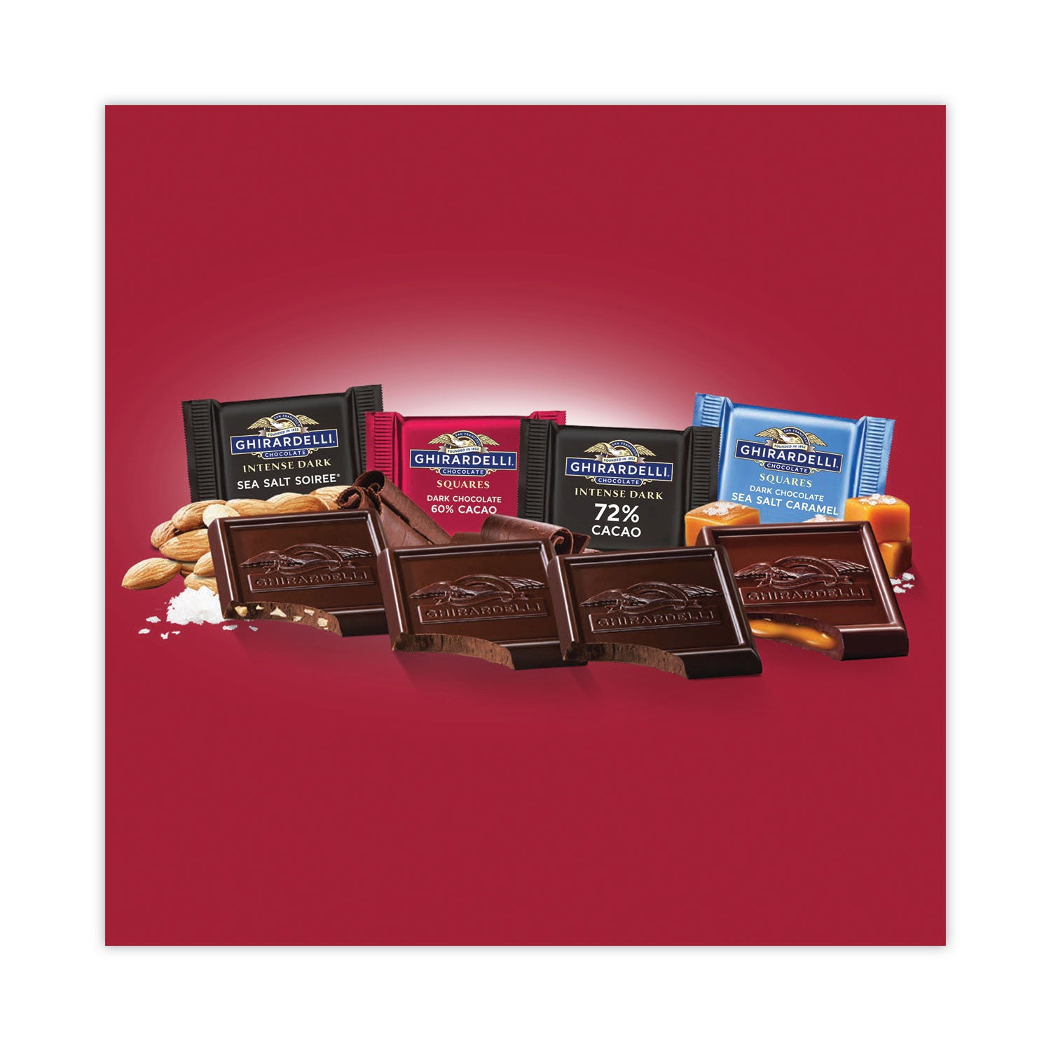 Squares Premium Dark Chocolate Assortment, 14.86 oz Bag