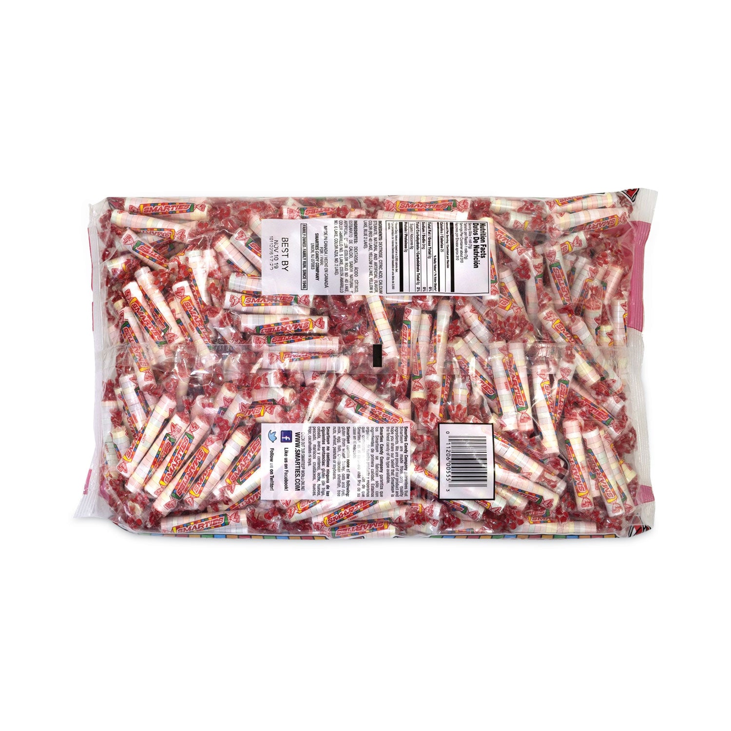 Sweet and Tart, Fruity, Pineapple, Cherry, Strawberry, Grape, Orange - Individually Wrapped - 5 lb - 1 Carton