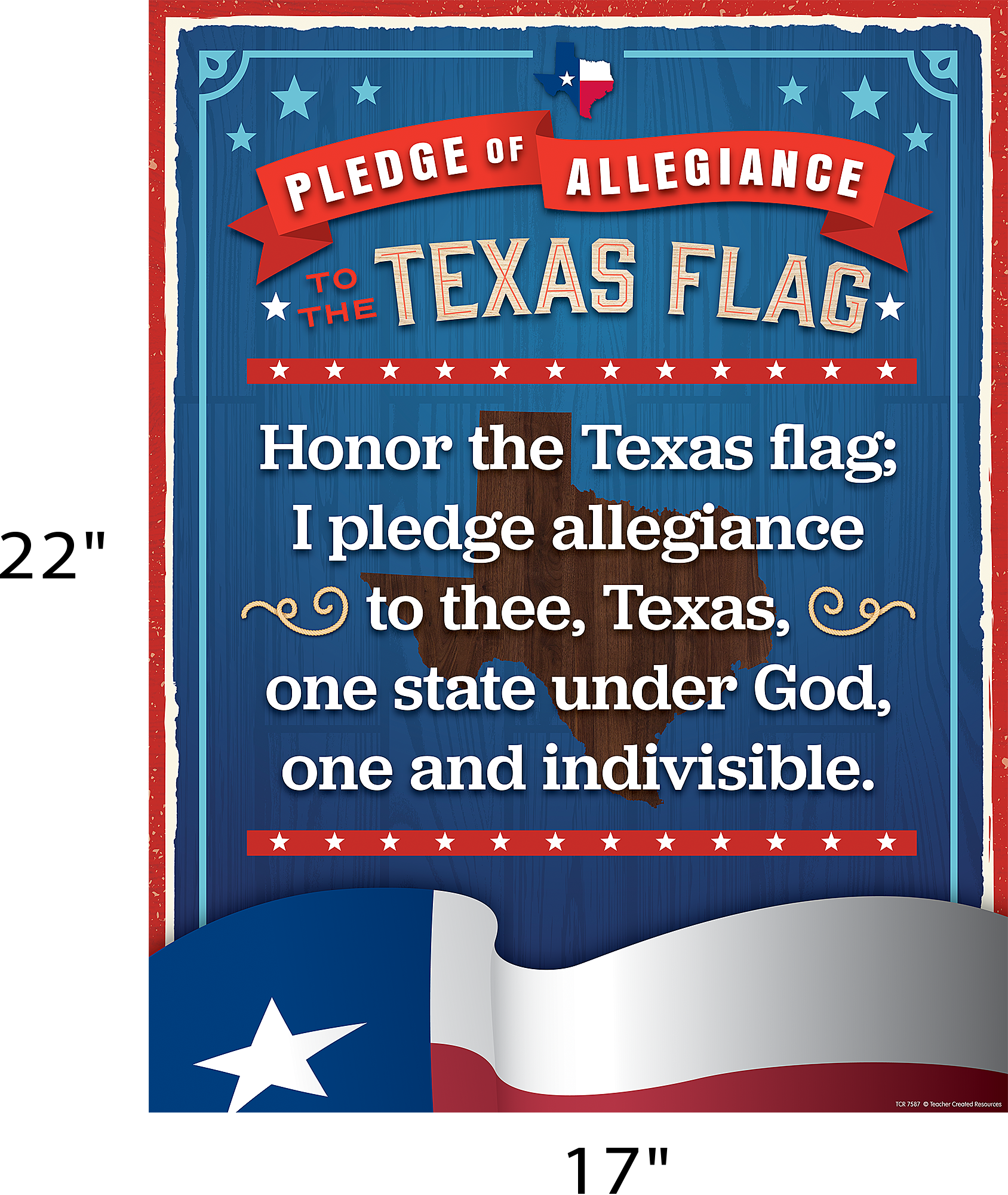 Pledge of Allegiance to the Texas Flag Chart