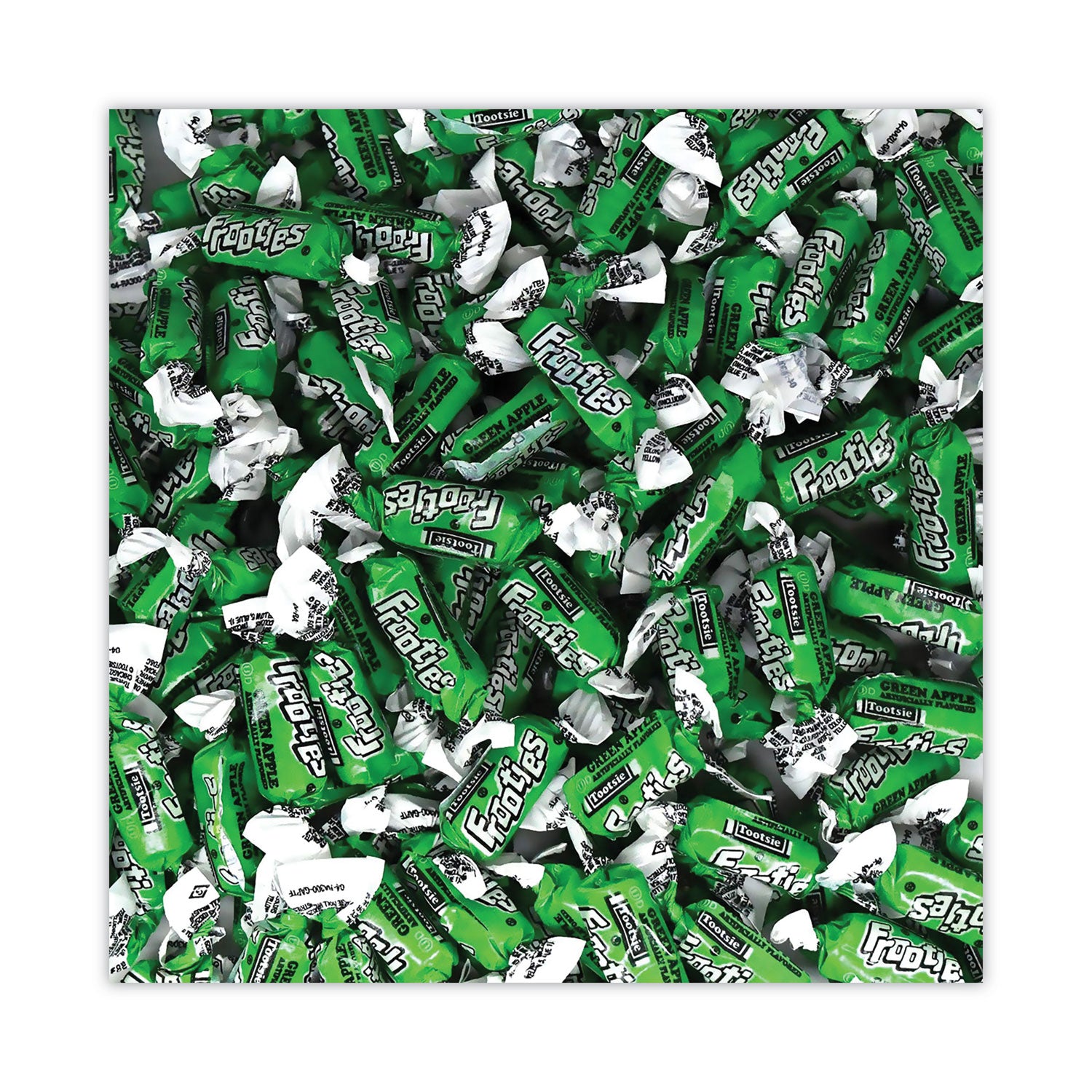 Green Rabbit Frooties Chewy Fruit Candies - Green Apple - Individually Wrapped - 2.42 lb - 360 Pieces/Bag - 1 / Carton