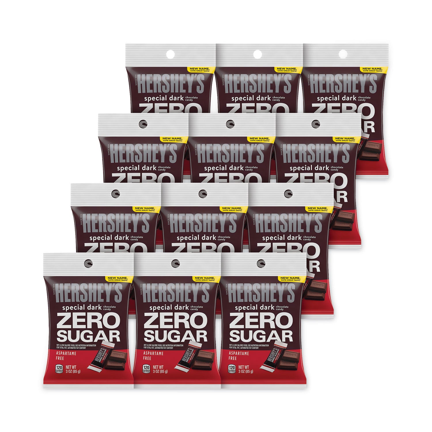 Dark Chocolate - Aspartame Free, Individually Wrapped, Nut-free - 3 oz - 12 /Box - 1 / Carton