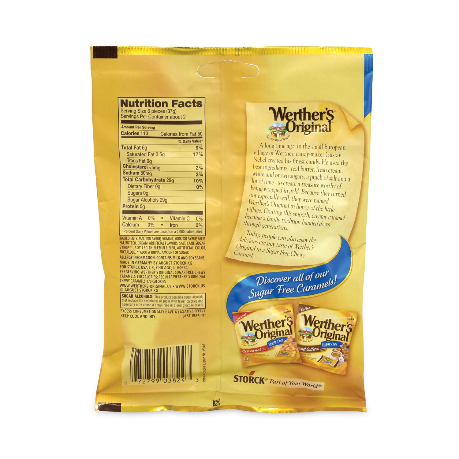 Green Rabbit Caramel Candy, Sugar Free, Individually Wrapped, 1 Carton