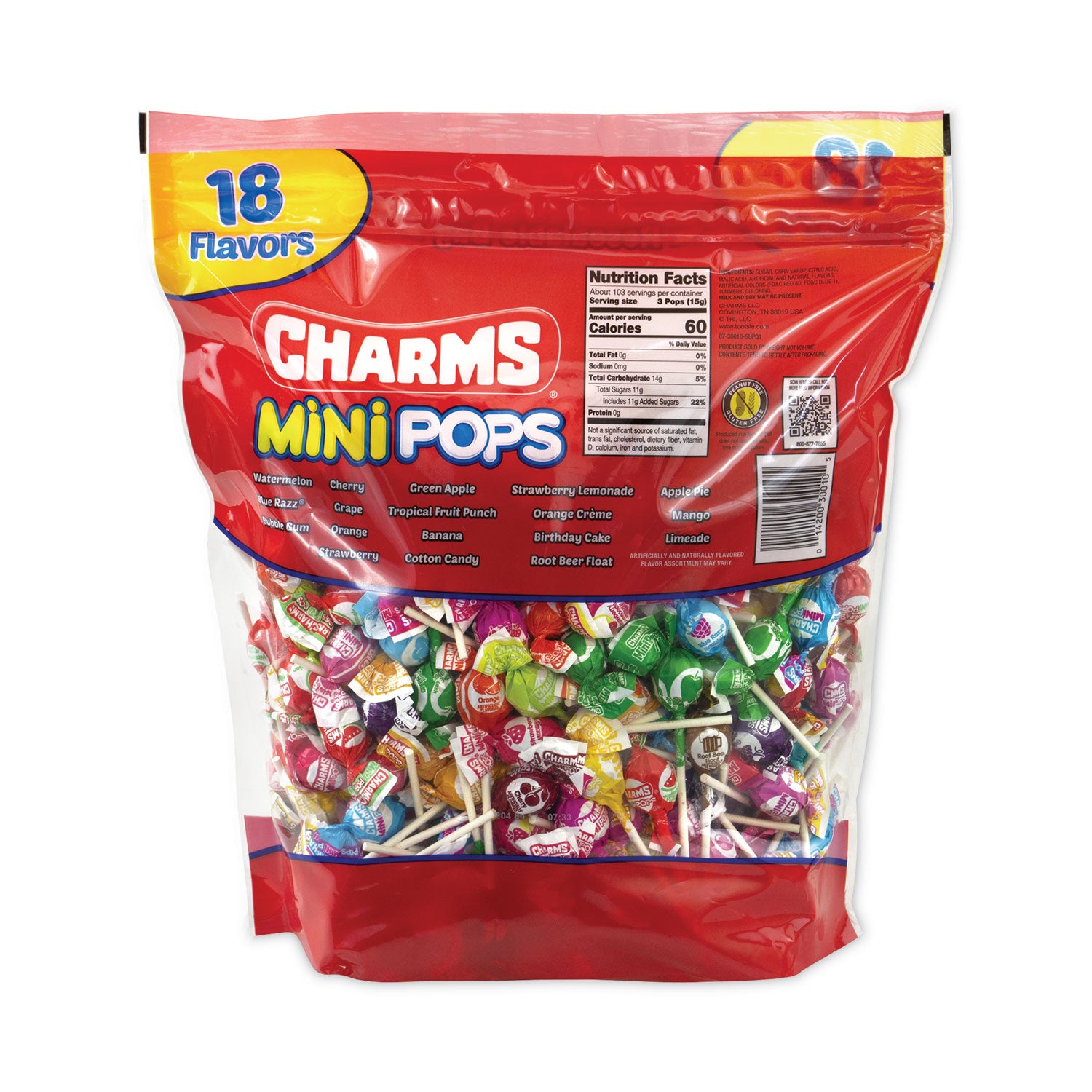 Green Rabbit Candy - Watermelon, Cherry, Grape, Green Apple, Strawberry - Individually Wrapped - 1 / Carton