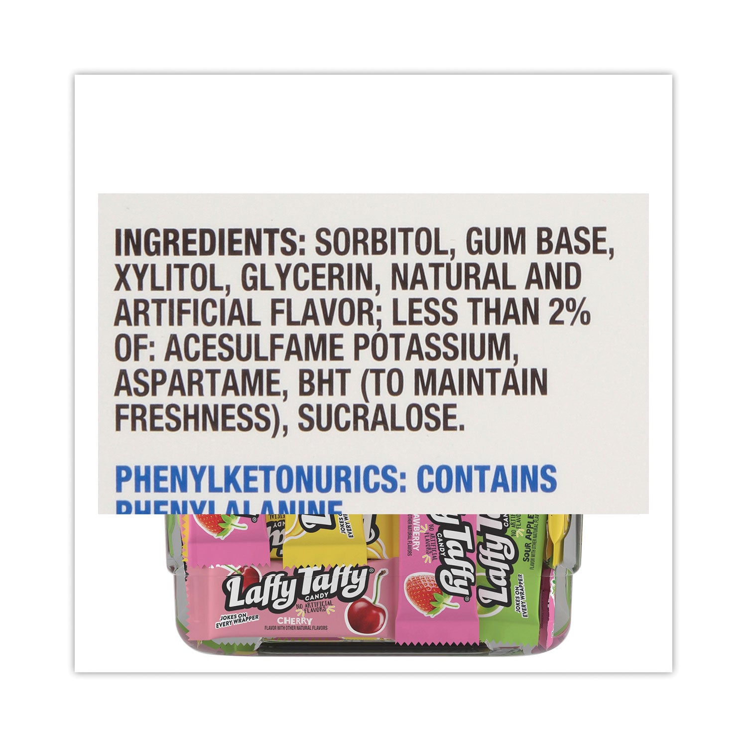 Fruit, Sour Apple, Cherry, Banana, Strawberry - Individually Wrapped - 1 Carton