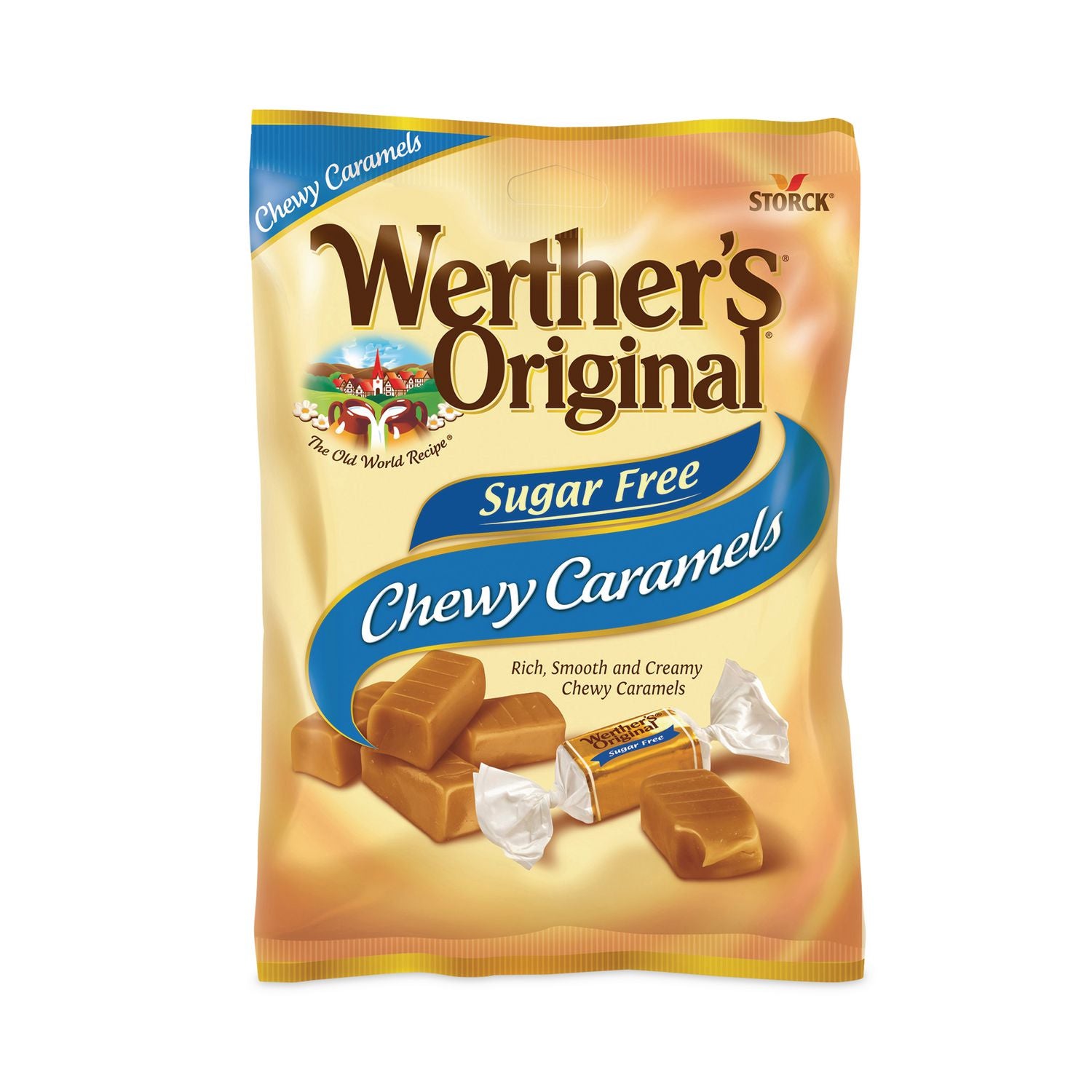Green Rabbit Caramel Candy, Sugar Free, Individually Wrapped, 1 Carton