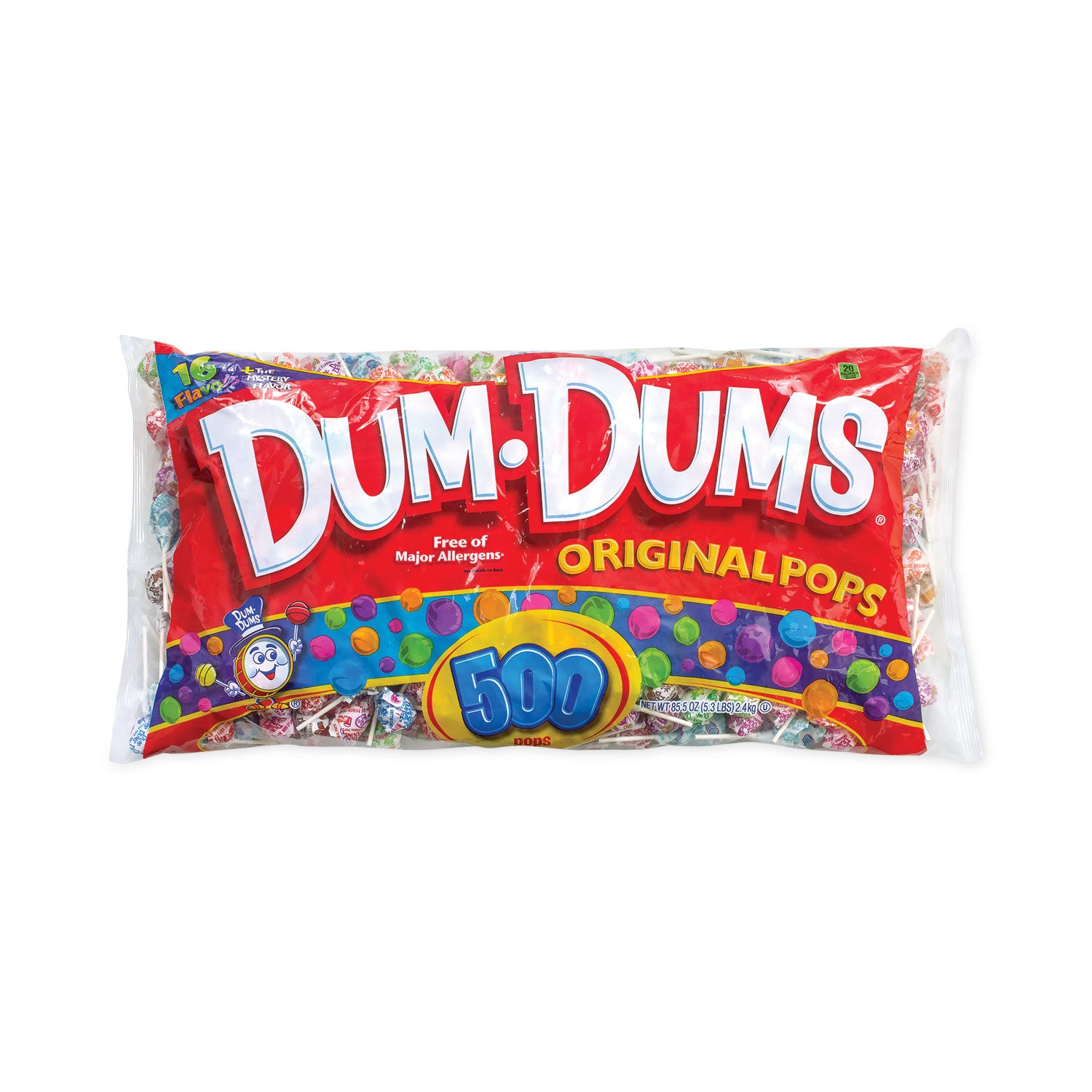 Fruity, Watermelon, Strawberry, Cherry, Grape, Blue Raspberry, Root Beer, Sour Apple, Cream Soda, Butterscotch, Cotton Candy, ... - Individually Wrapped - 500 Pieces - 1 Carton