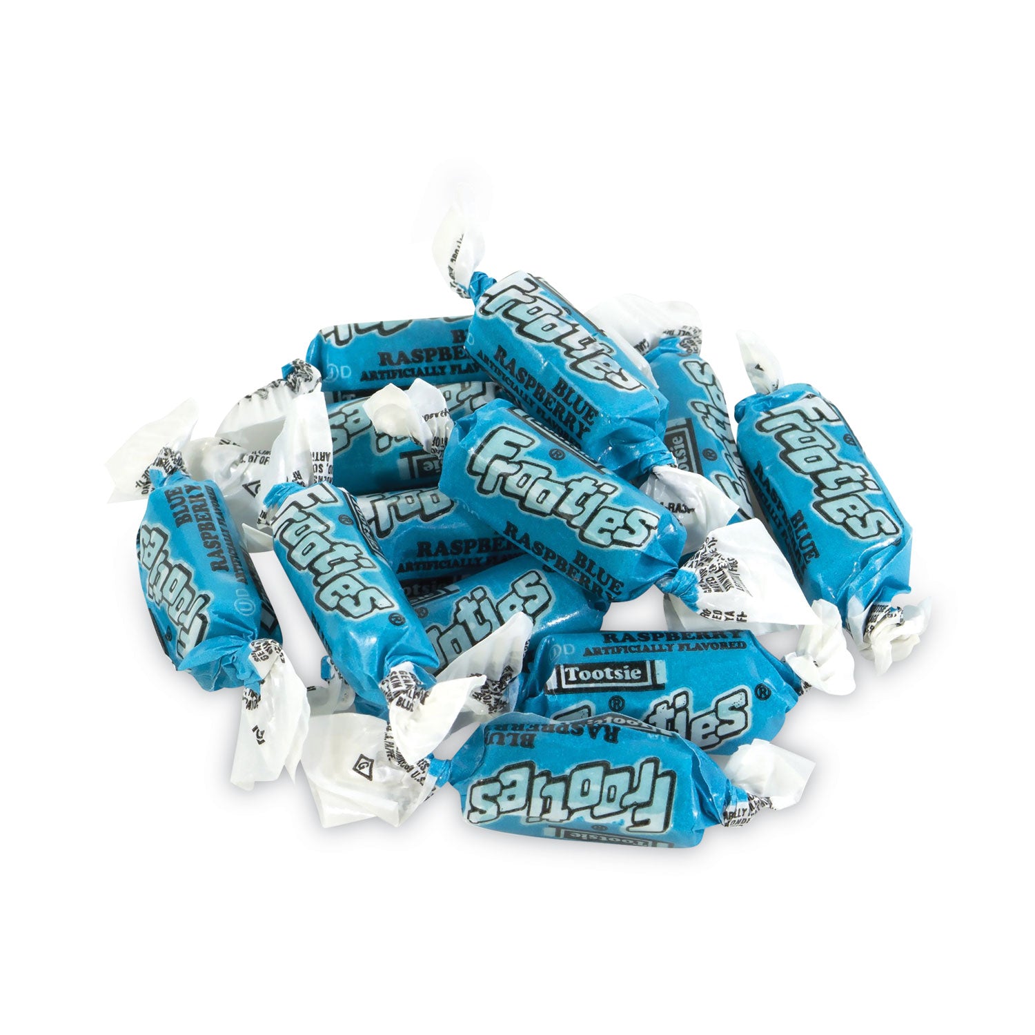 Green Rabbit Frooties Chewy Fruit Candies - Blue Raspberry - Individually Wrapped - 360 Pieces/Bag - 1 / Carton