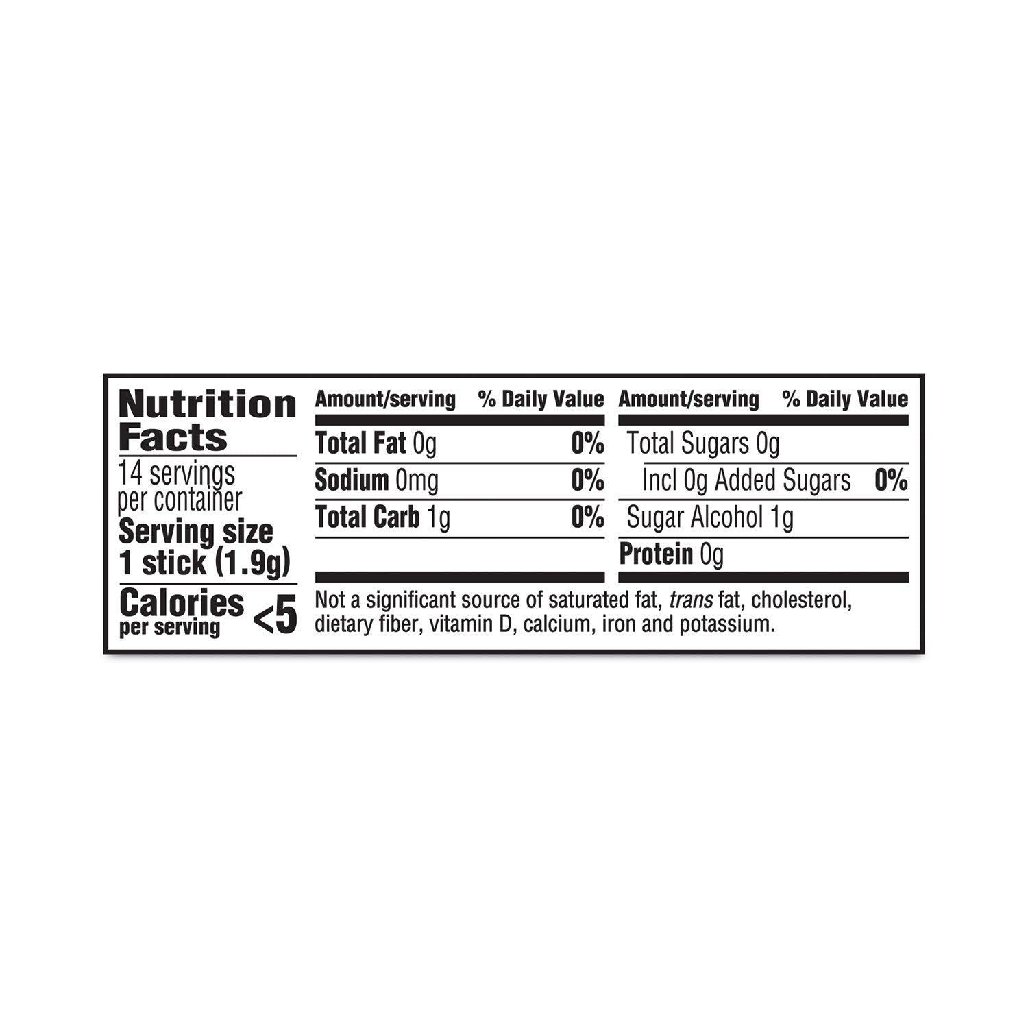 Sugar-Free Gum, Perfect Peppermint, 14 Pieces/Pack, 12 Packs/Carton