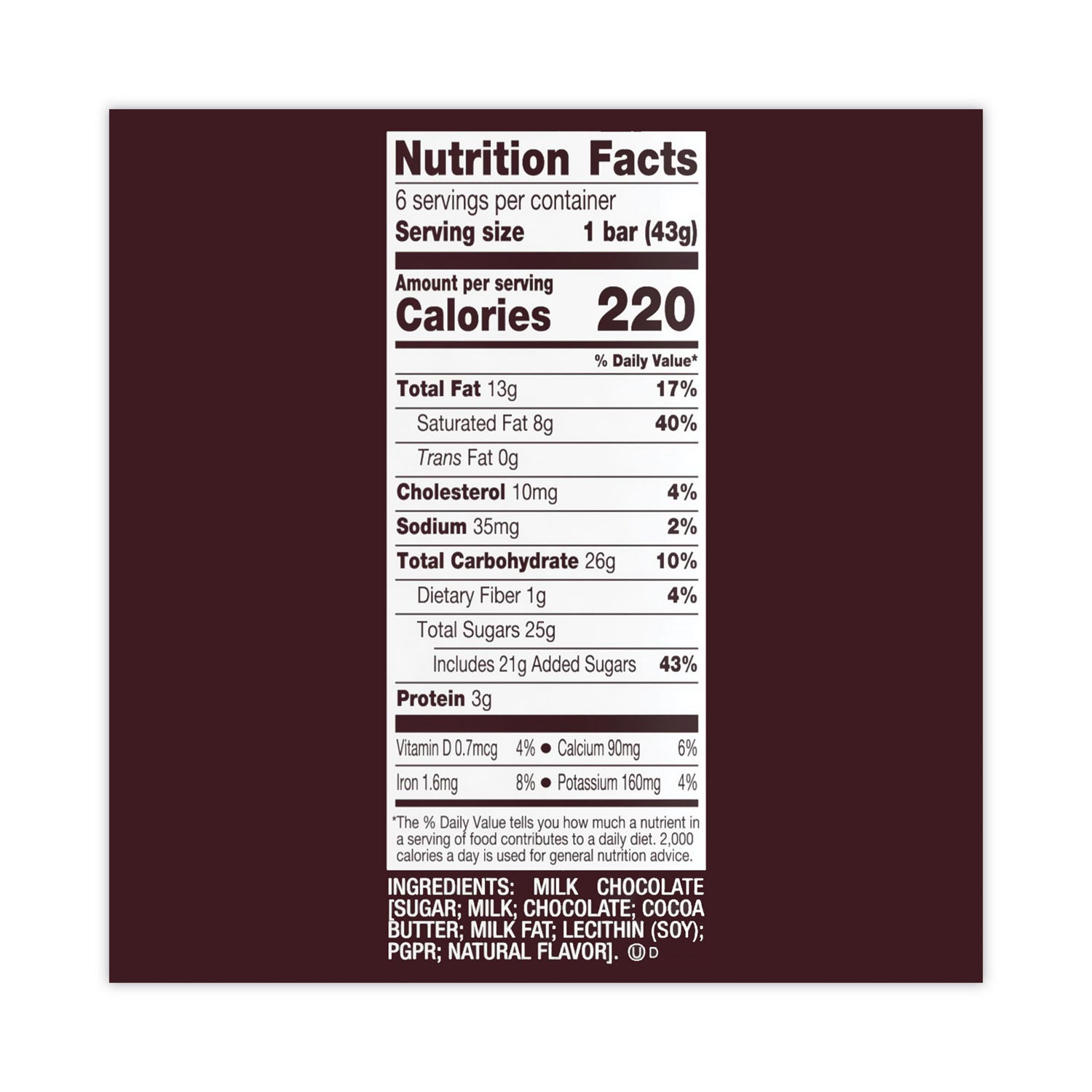 Milk Chocolate - Gluten-free - 2 / Carton
