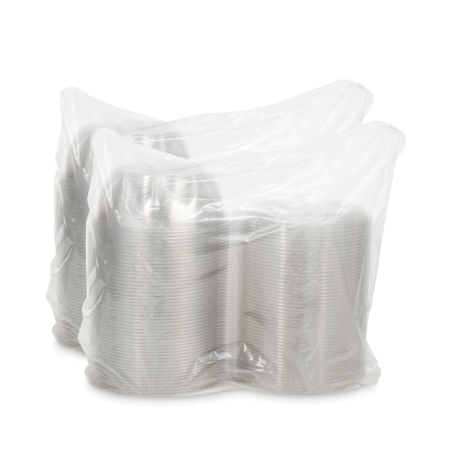 Tamper-Resistant, Tamper-Evident Bowls with Dome Lid, 64 oz, 8.9" Diameter x 4" h, Clear, Plastic, 100/Carton