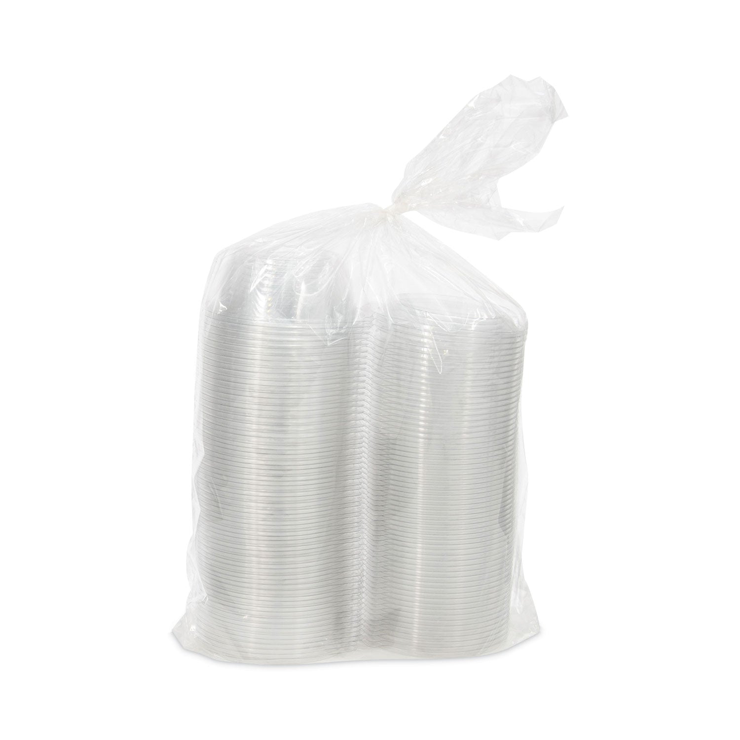 Tamper-Resistant, Tamper-Evident Bowls with Dome Lid, 8 oz, 5.5" Diameter x 2.1" h, Clear, Plastic, 240/Carton