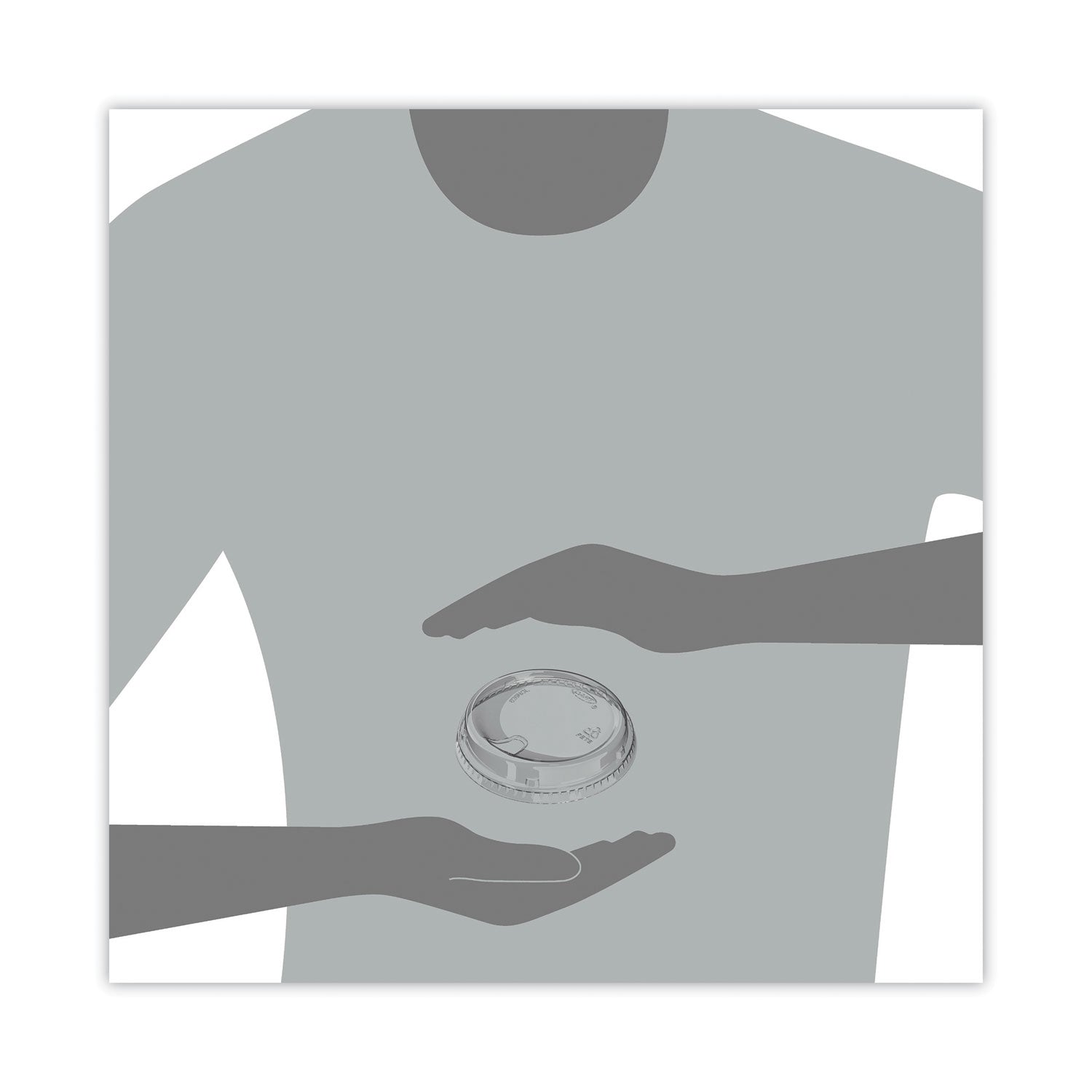 4" Diameter - Polyethylene Terephthalate (PET) - Clear - 100 / Pack