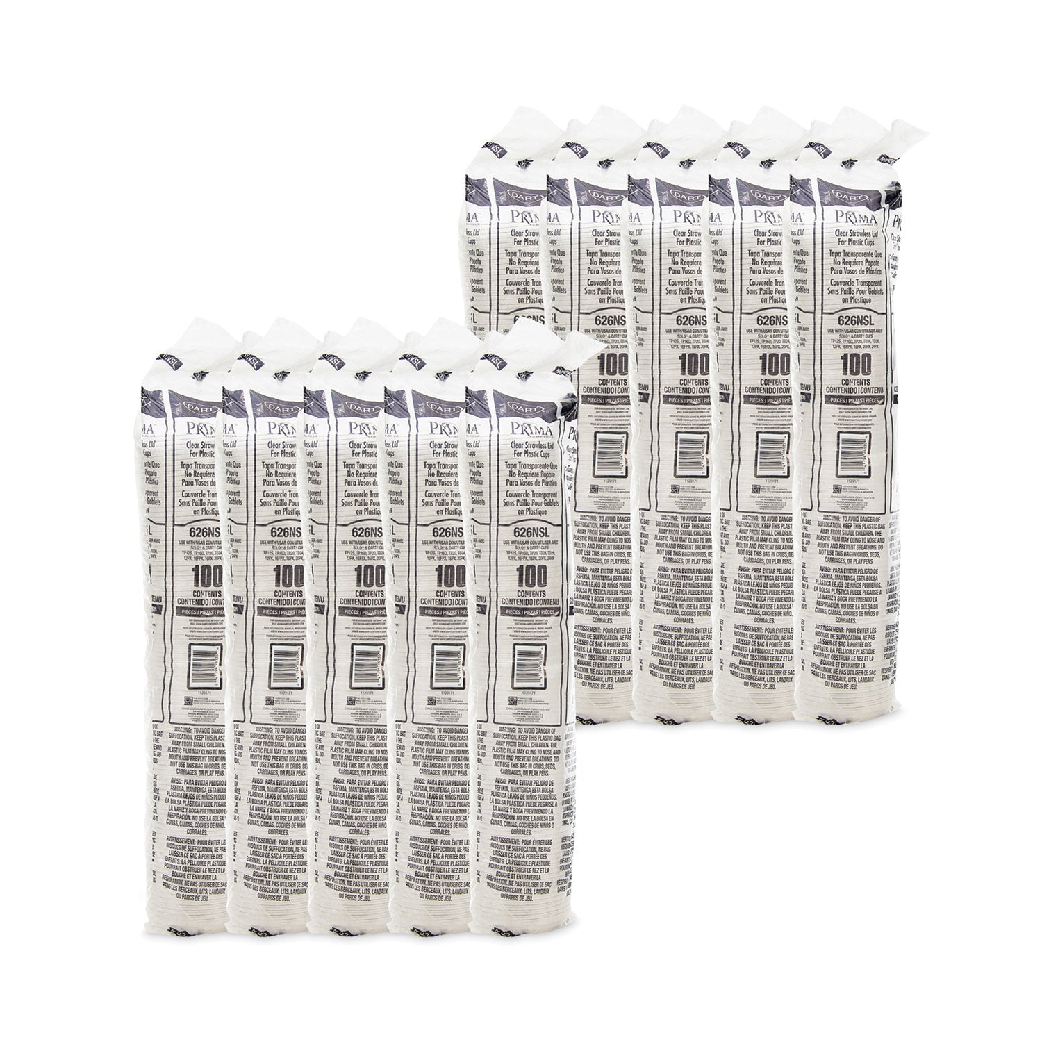 4" Diameter - Polyethylene Terephthalate (PET) - Clear - 100 / Pack