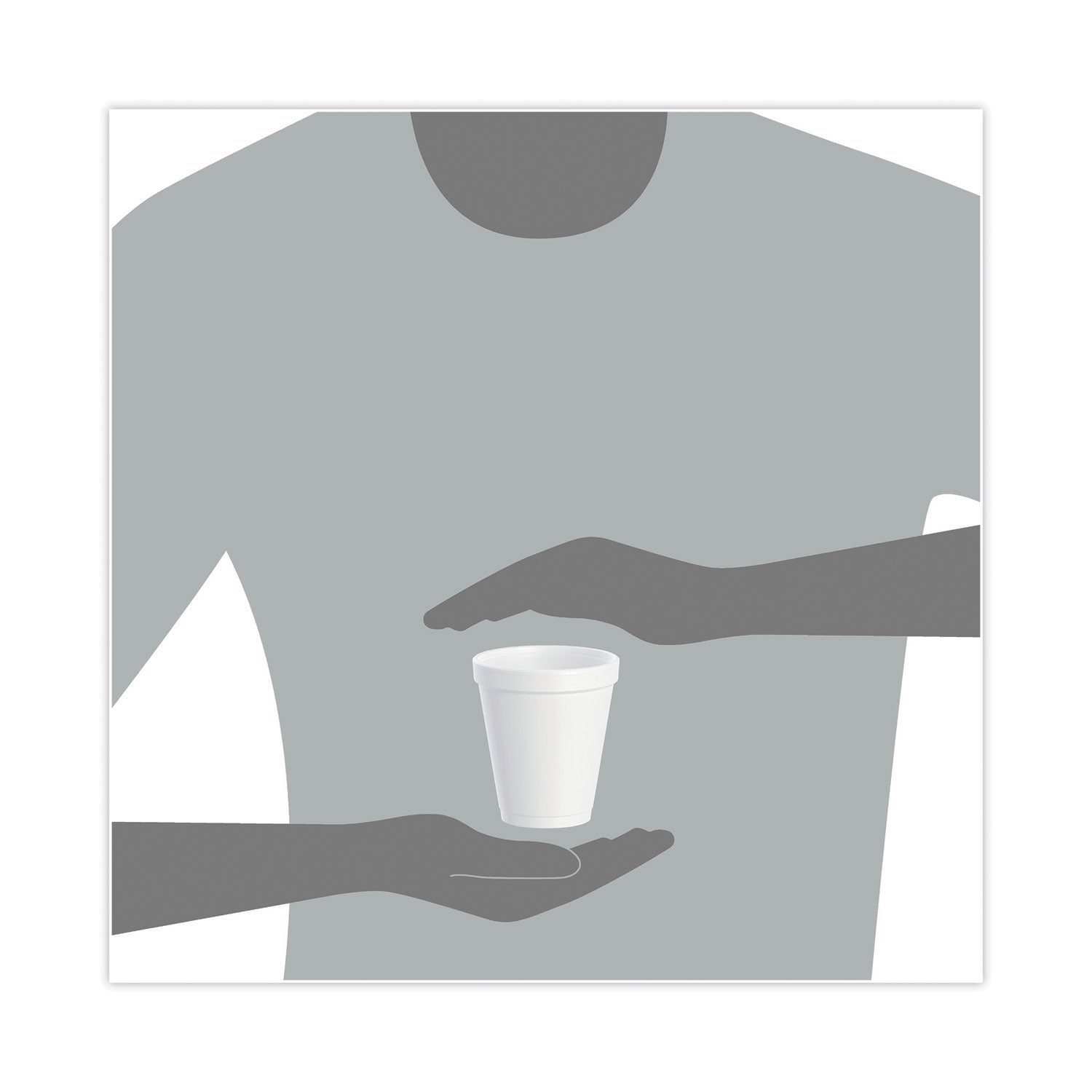 Dart J Cup 8 oz Insulated Foam Cups - 8 fl oz - White - Foam - Tea, Coffee, Juice, Soft Drink, Hot Drink, Cold Drink, Cappuccino, Hot Chocolate - 25 / Pack