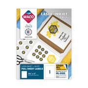 8 1/2" Width x 11" Length - Rectangle - Laser, Inkjet - White - Lignin-free - 100 / Box