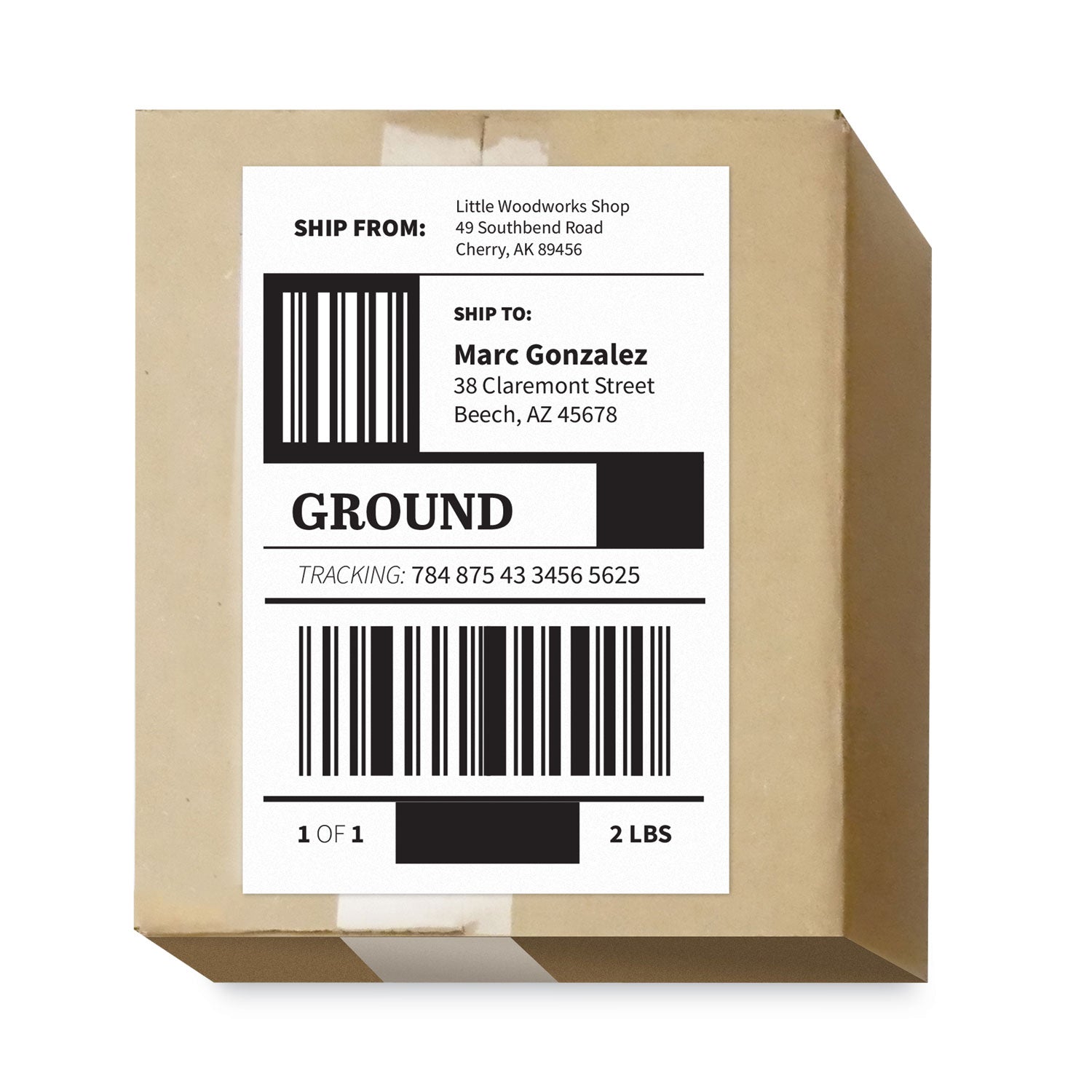 5 1/2" Width x 8 1/2" Length - Permanent Adhesive - Rectangle - Inkjet, Laser - White - Lignin-free - 2 / Sheet - 200 / Box