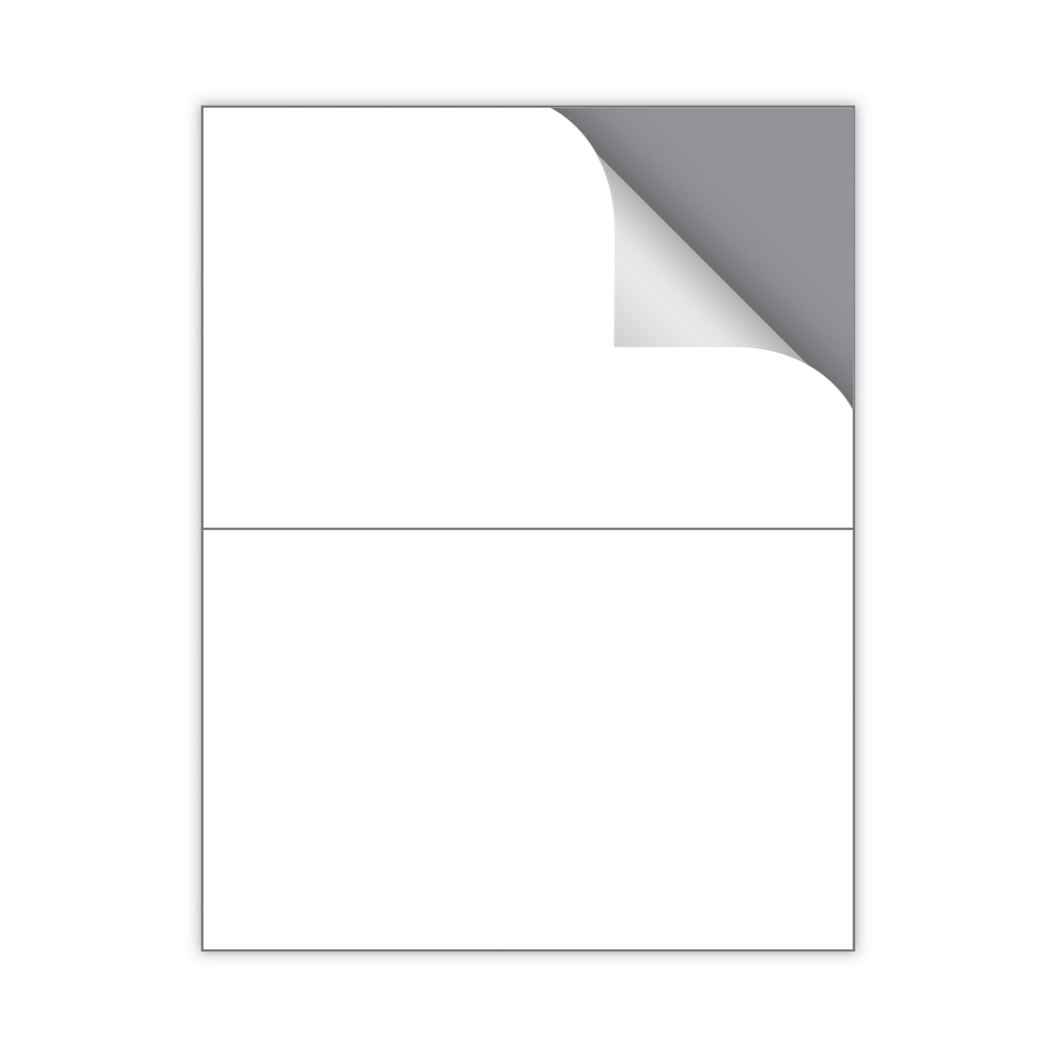 5 1/2" Width x 8 1/2" Length - Permanent Adhesive - Rectangle - Inkjet, Laser - White - Lignin-free - 2 / Sheet - 200 / Box