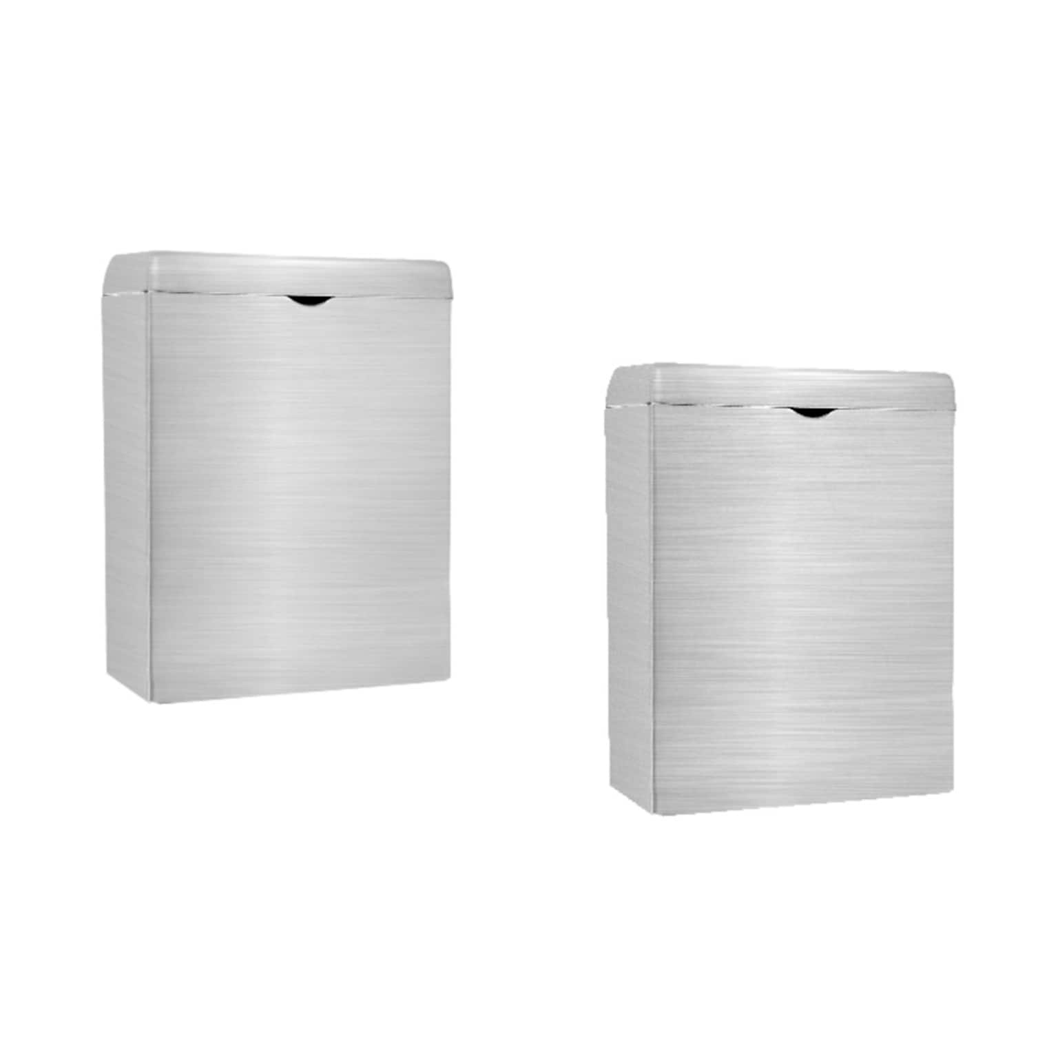 Stainless Steel Wall-Mounted Sanitary Napkin Receptacle 2 Pack