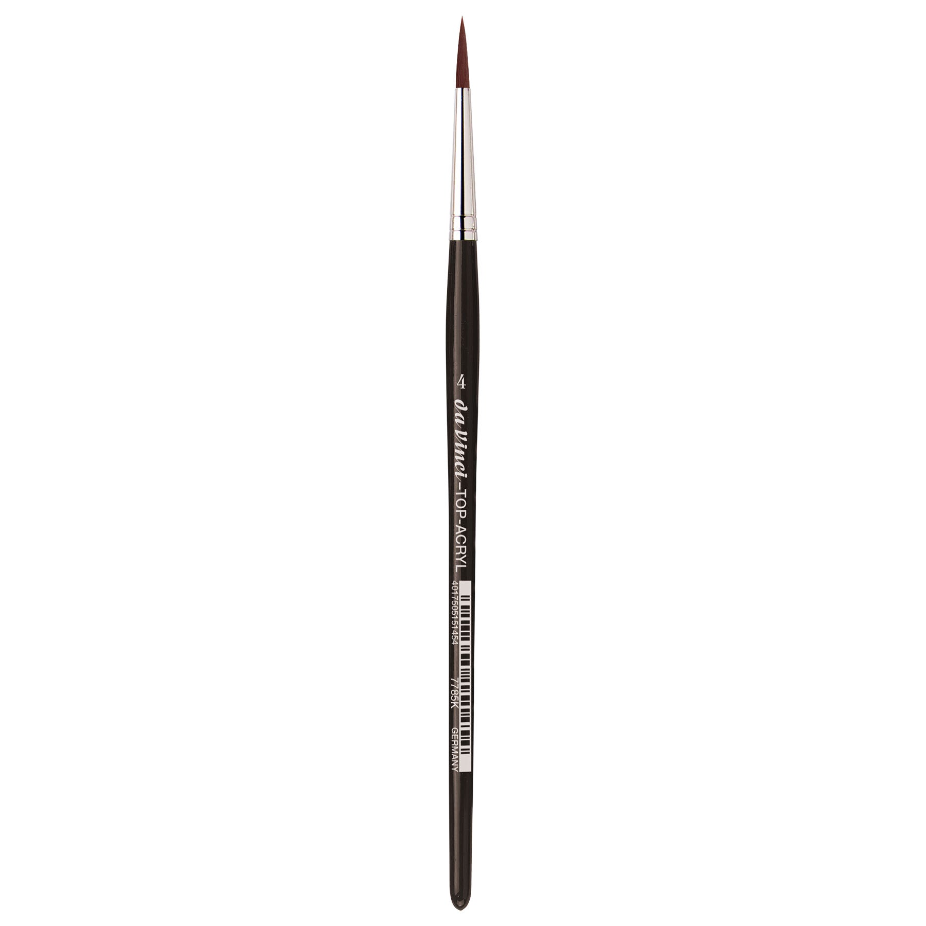 TOP-ACRYL Red-Brown Brush, Synthetic, Acrylic & Oil, Round, Series 7785K, Size 4