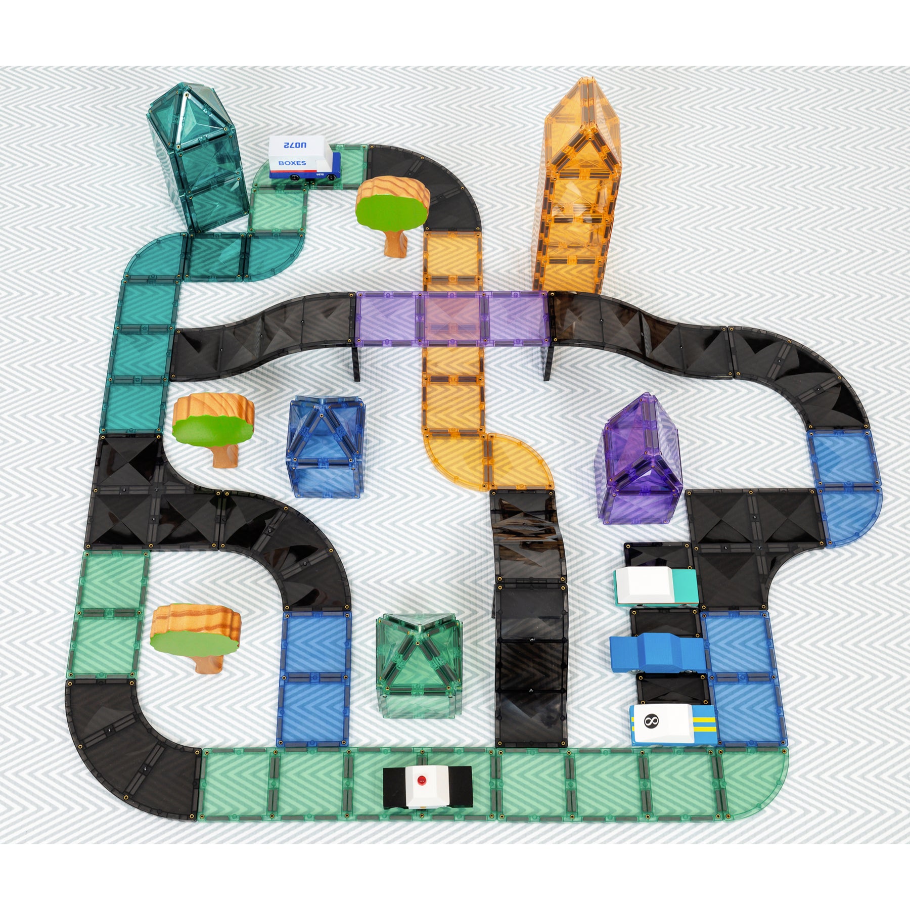 Magnetic Tiles Ramps & Intersections Pack, 16 Pieces