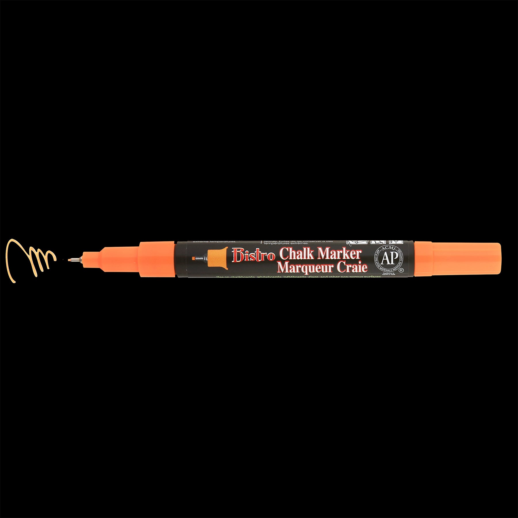 Bistro Chalk Marker, Extra Fine, 485F-S, Fluorescent Orange