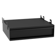 One, 16ga metal suspended pullout drawer with 10ga full outer metal cabinet, powder coated black